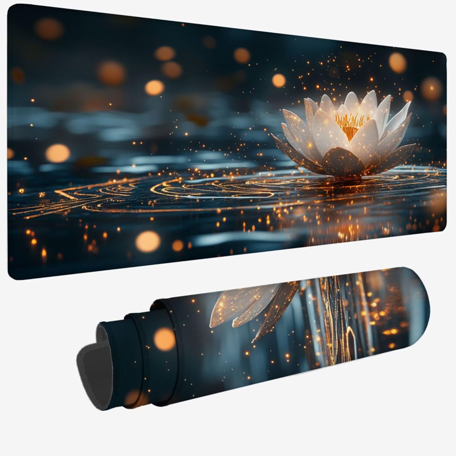 Podkładka pod mysz XXL 1200 x 400 x 3 mm, czarna podkładka pod mysz, duża podkładka pod mysz zen z wodoodporną i antypoślizgową, zmywalna mata na biurko do gier, akcesoria biurowe, prezenty dla