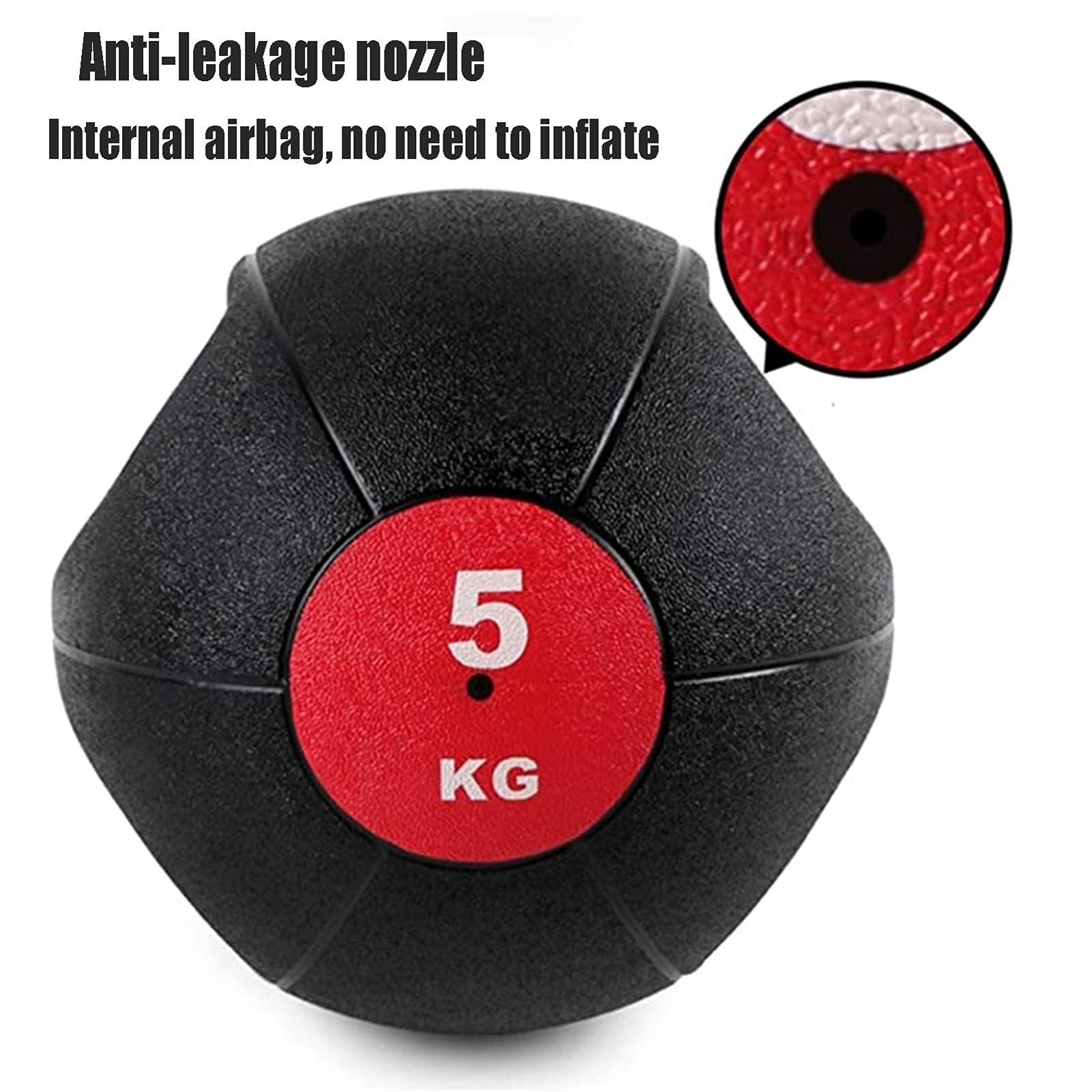 Palla Medica Palla di Medicina di Gomma Doppia Maniglia, Home Palestra Nucleo Forza Fitness Palla Fitness, 3 kg / 4 kg / 5 kg / 6 kg / 7 kg / 8kg / 9 kg / 10 kg (Size : 8kg/17.6lbs)