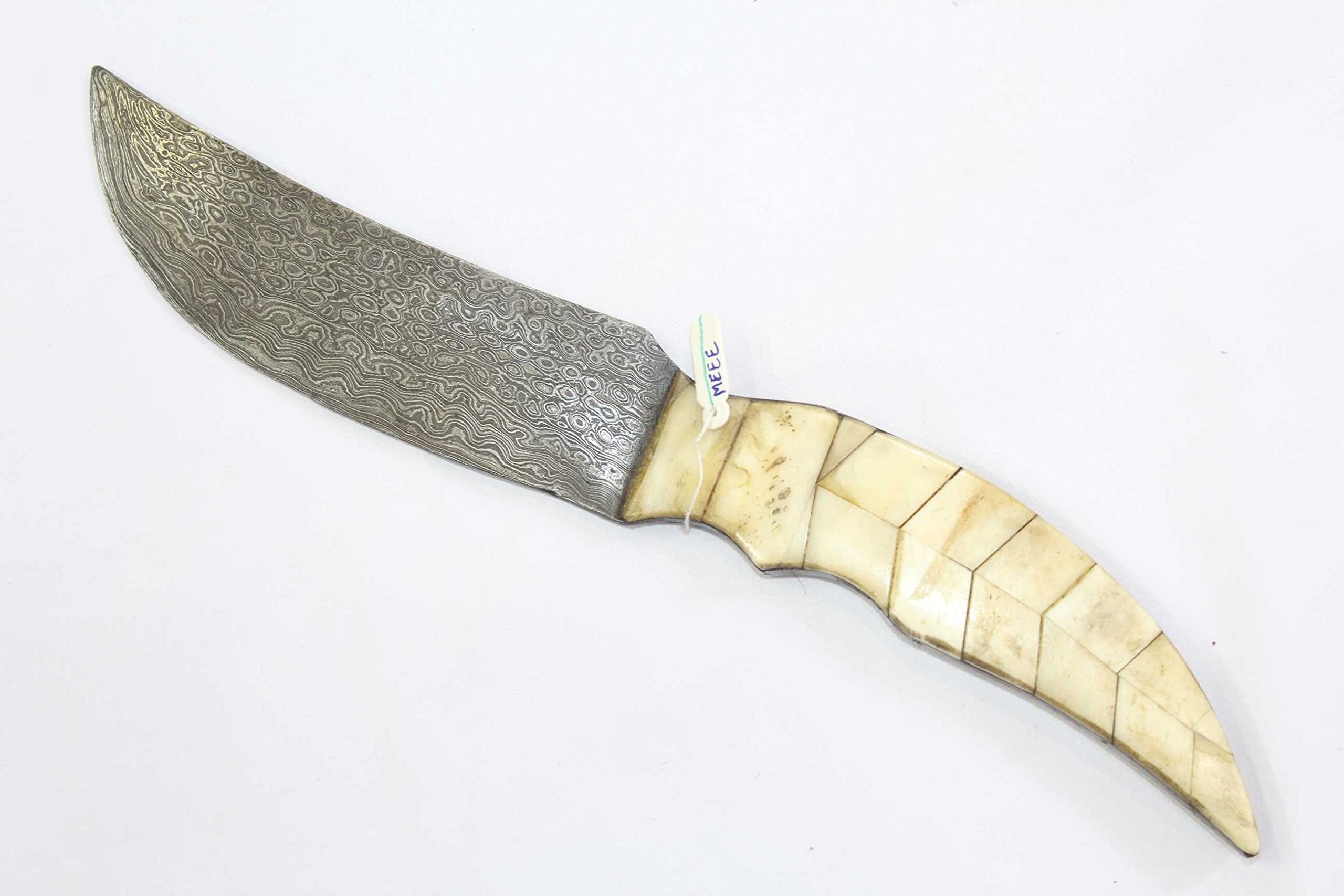 PH Artistic Dagger Knife Full Damascus Steel Blade Chip Handle Handmade D135