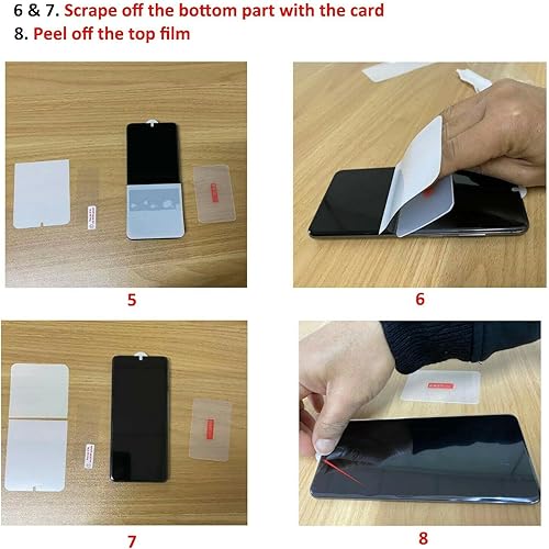 Miniatura 8 de LOOKSEVEN Paquete de 3 protectores de pantalla de película de hidrogel (no vidrio) + 2 paquetes de protectores de lente de cámara de vidrio templado