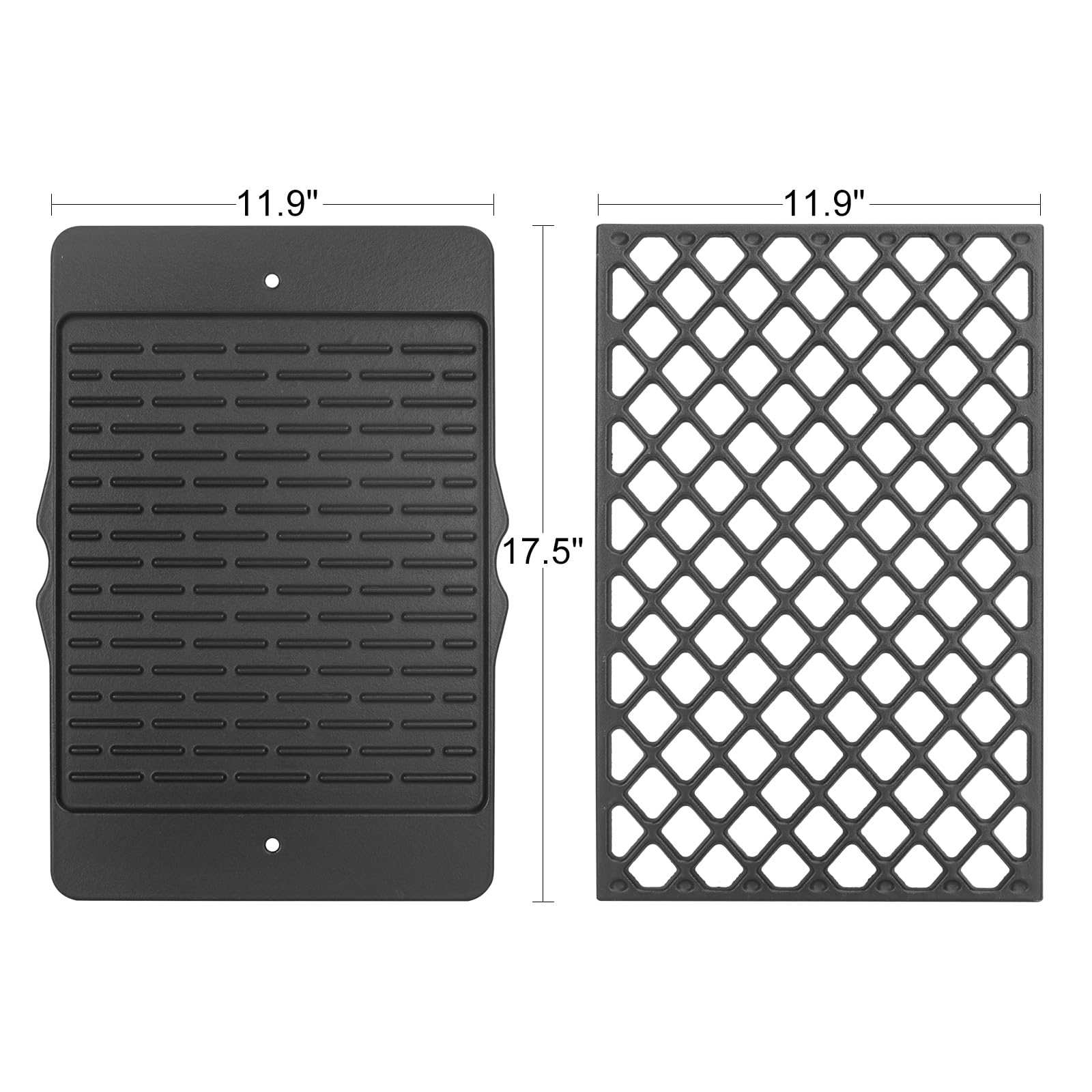 7598 Cast Iron Griddle & 7638 Grill Grate for Weber GS4 Spirit II & I 300 Grills, Spirit E/S 310 E/S 320 E/S 330 SP-320, Spirit 700 Genesis 1000-3500 Genesis Gold Silver Platinum B/C