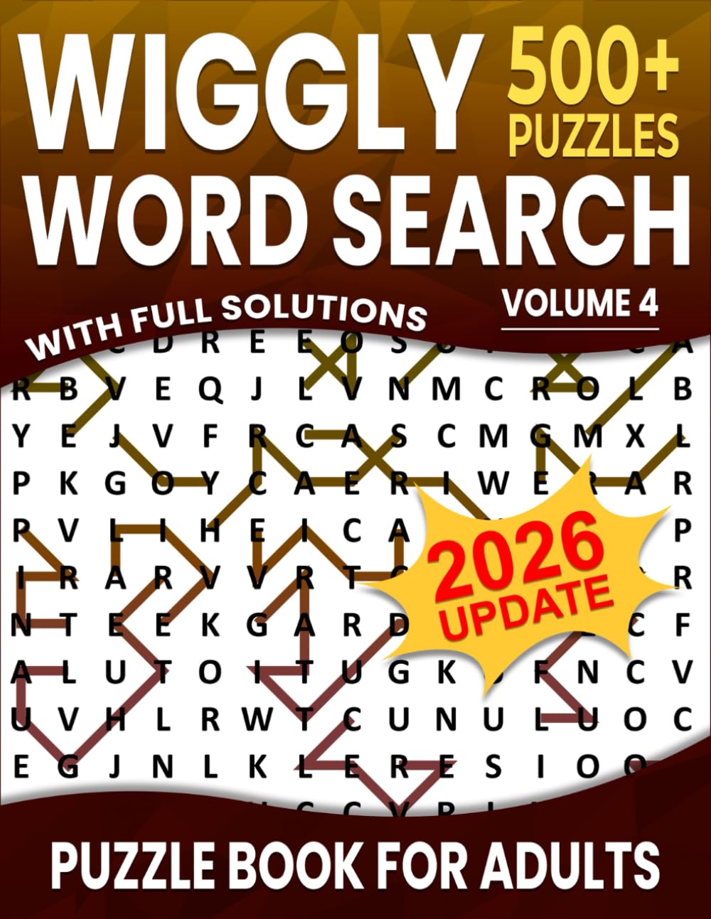 Wiggly Word Search: Over 500+ Puzzles Word Search Wiggly for Adults ,Unique and Challenging Word Search Variation for all Ages | Volume 4 |