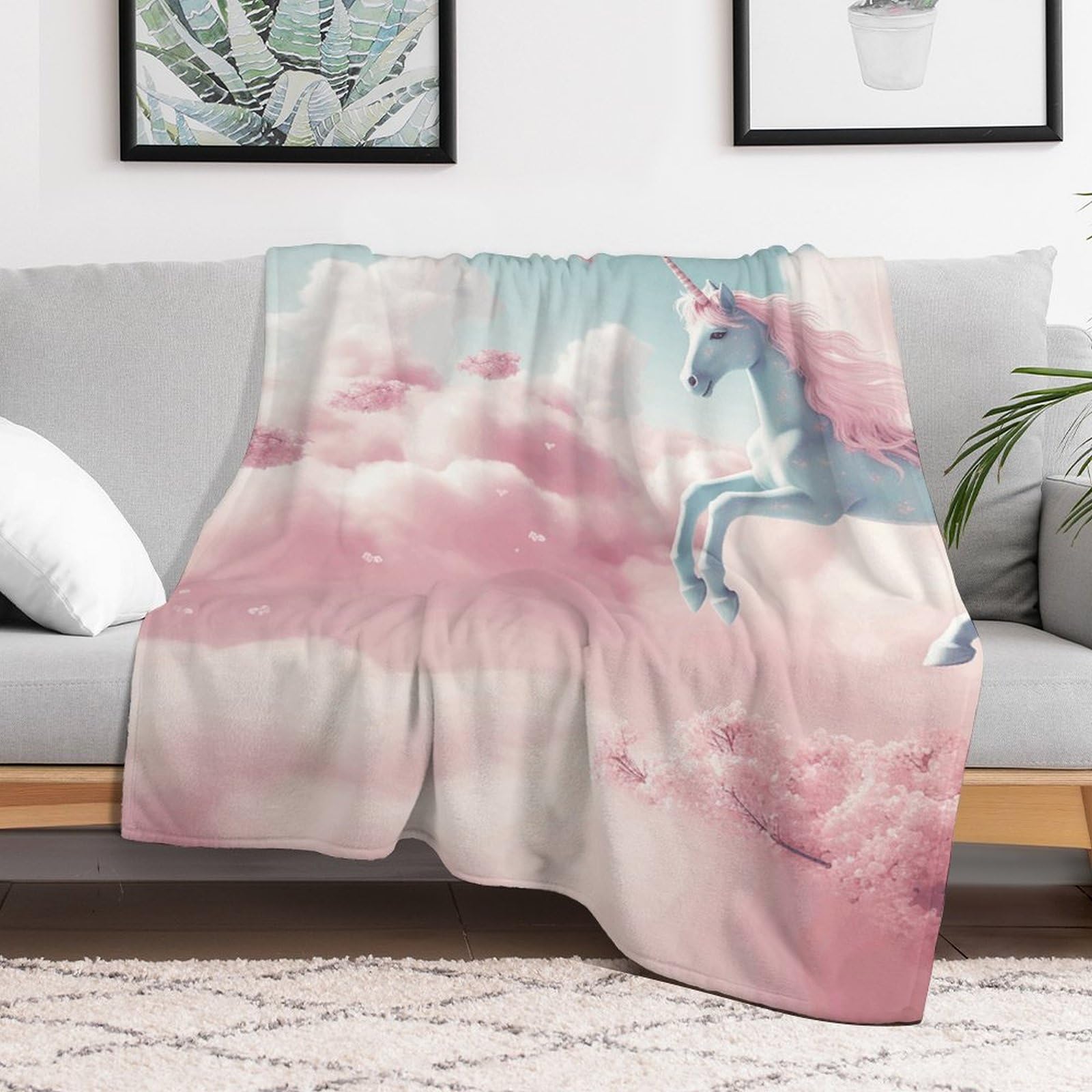 Couverture micro polaire cheval 127x177 cm pour toutes saisons