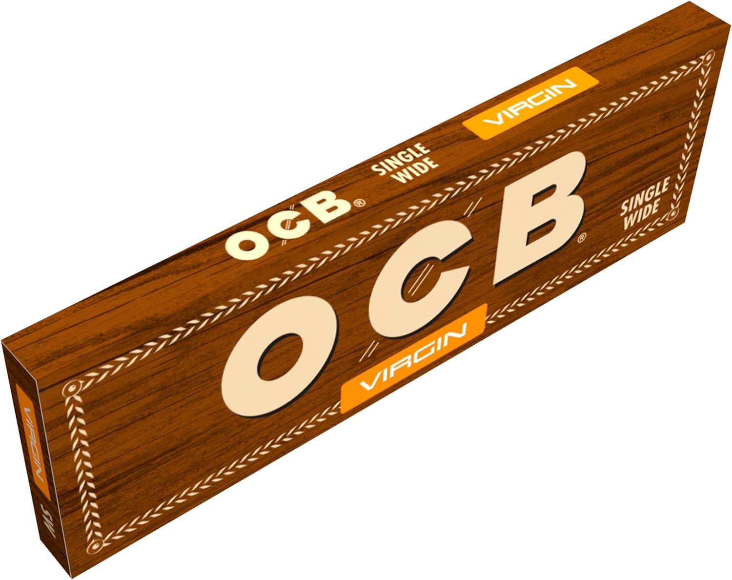 OCB Rolling Papers Virgin Unbleached Single Wide 70mm 50ct (10 Booklets)