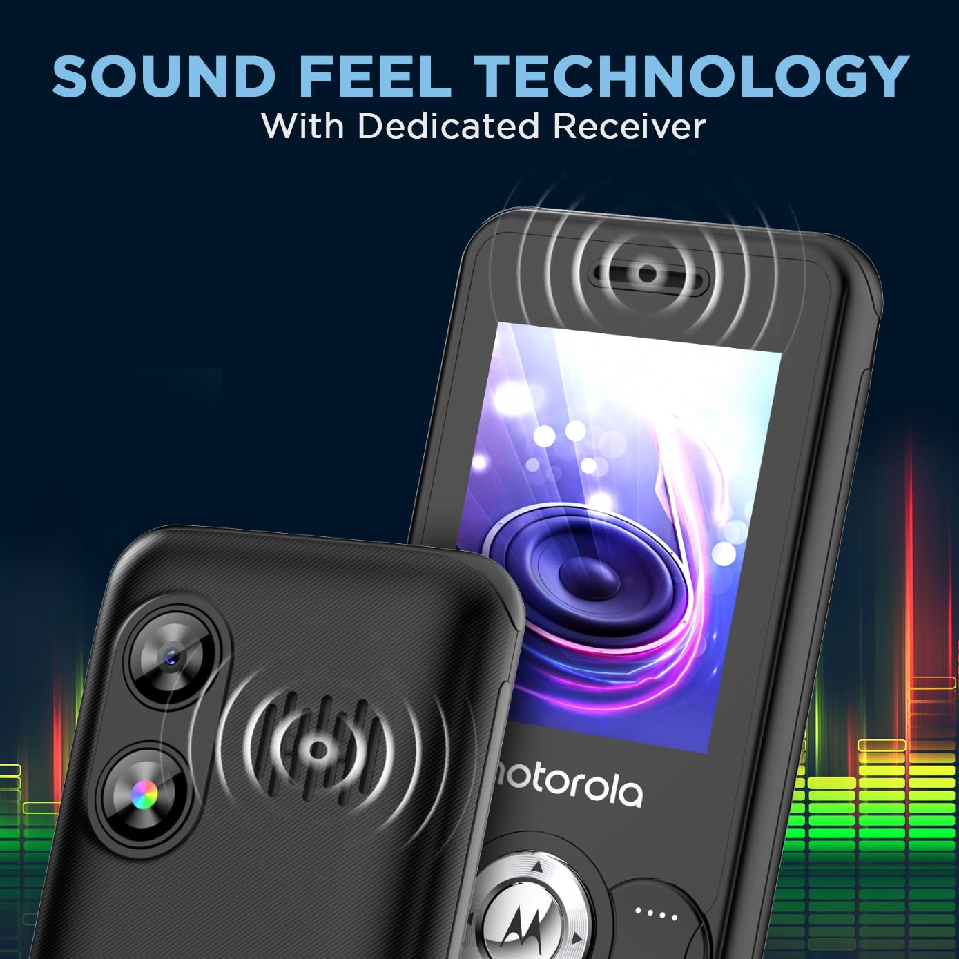 Motorola All-New A300 Dual Sim keypad Phone | 2 Years Replacement | Long Lasting Battery | Built-in UPI Payments App | Wireless FM | Auto Call Recording (Black) 15 71 t+L qB9L. SL1389