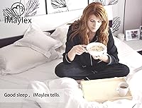 Vista 6 de iMaylex - Juego de 2 fundas para almohadas tipo sobre 100 % de algodón egipcio suave y transpirable, con aspecto de seda y acogedoras, fundas