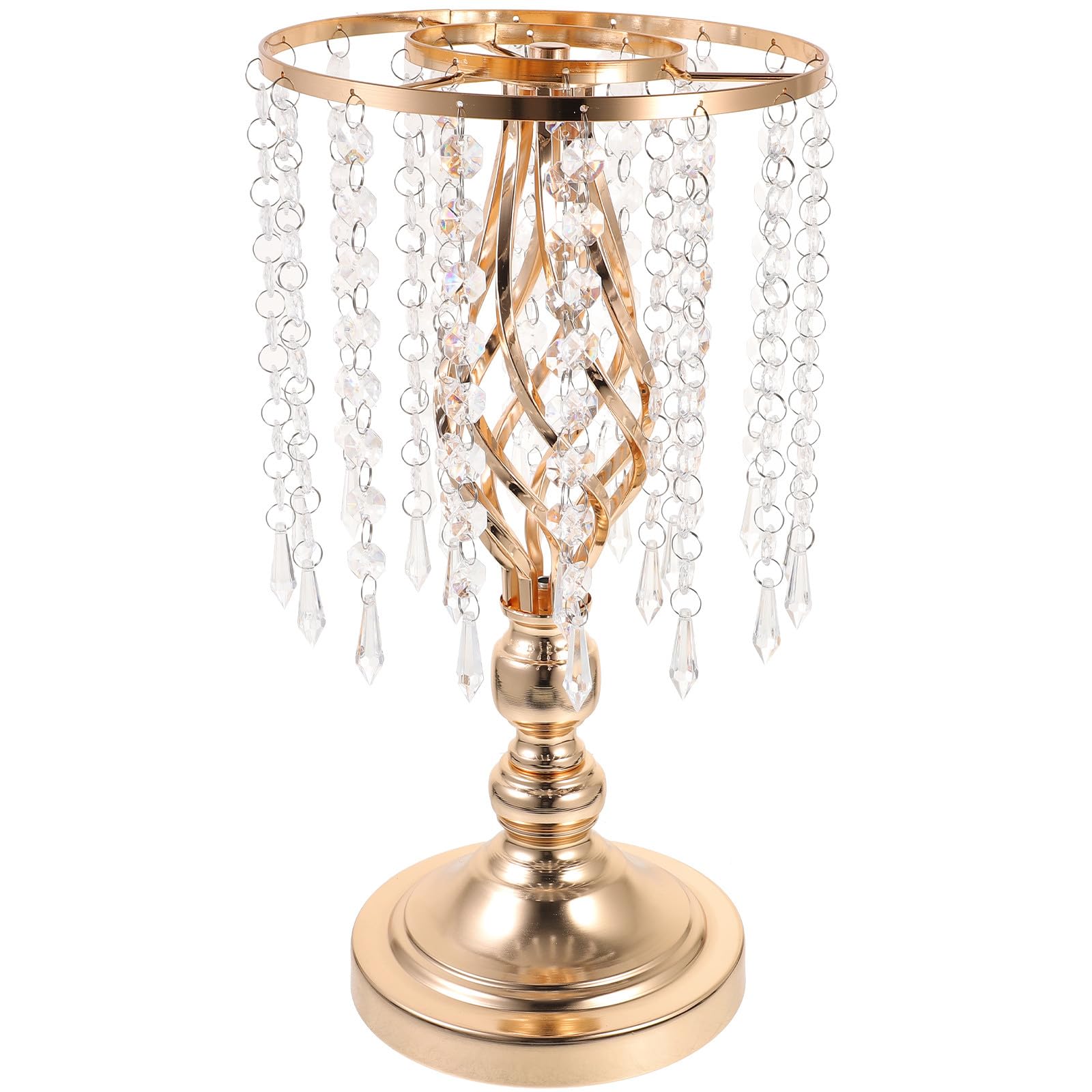 Eleganter Vasenhalter aus Metall in Gold für Hochzeitsdeko und Wohnzimmertisch Moderner Kerzenhalter und Blumenvase im Schlichten Design für Besondere Anlässe