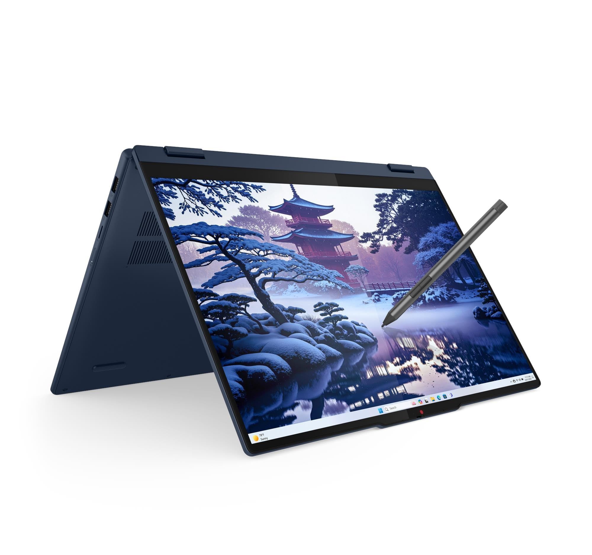 Lenovo IdeaPad Flex 5i 2-in-1 Laptop (16" FHD+ Touchscreen, Intel Ultra 5 Gen 2 225U, 16GB RAM, 512GB SSD, Digital Pen) AI PC for Creator, Designer, IR Webcam, Backlit, Win 11 Home (Renewed)