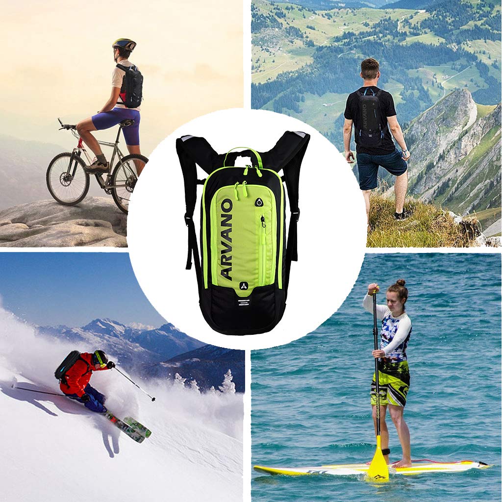 Zaino Bici Mountain Bike da 6 Litri Leggero Zaino per Sci Ciclismo Corsa Mtb Moto Enduro Bicicletta Uomo e Donna (La Sacca idrica Non Inclusa)