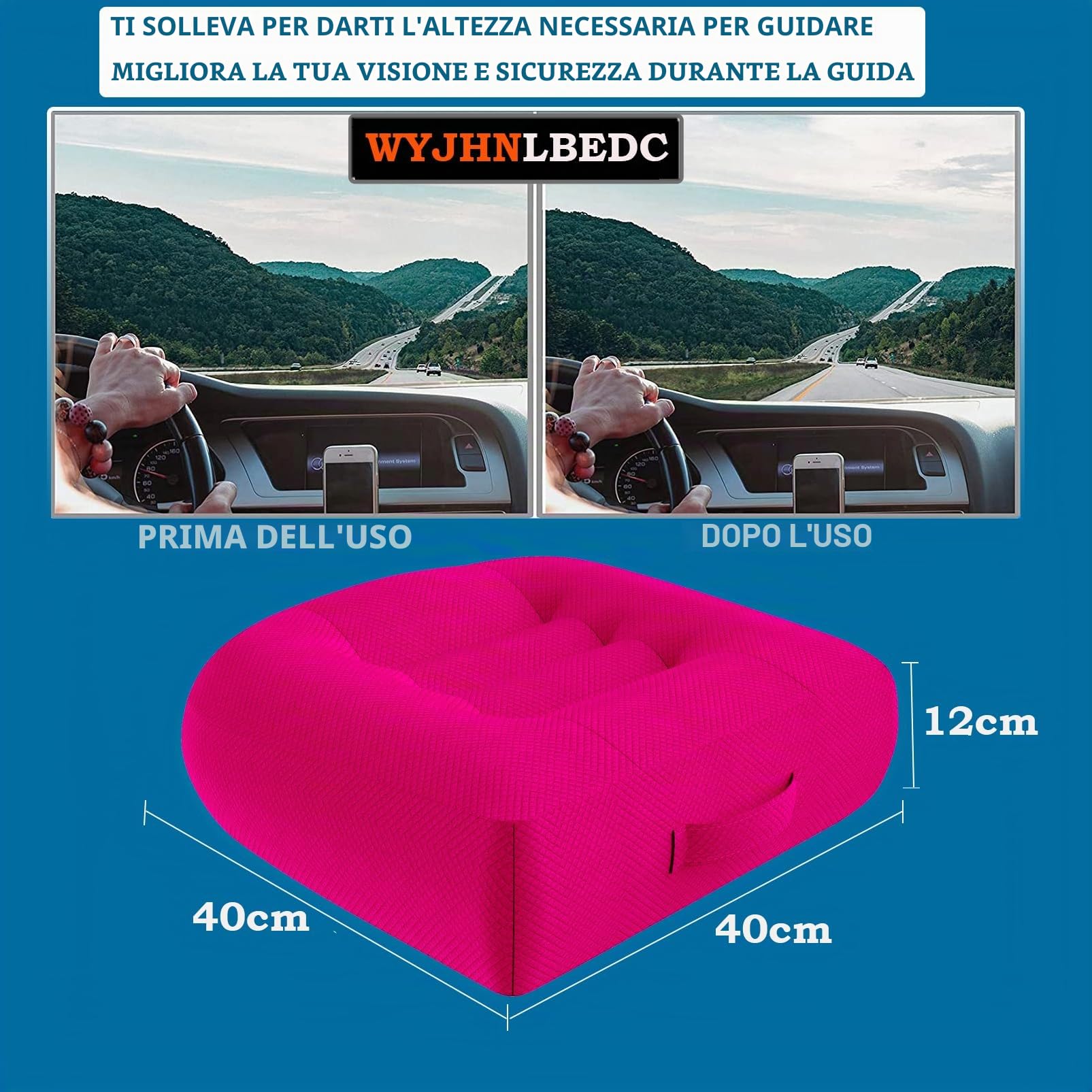Cuscino per sedile/rialzo auto, cuscino per sedia/sgabello 40x40 da ufficio, cuscino ergonomico ortopedico per tavolo da pranzo, sedie da ufficio/sgabello/sedia a rotelle/sedie da giardino/divano