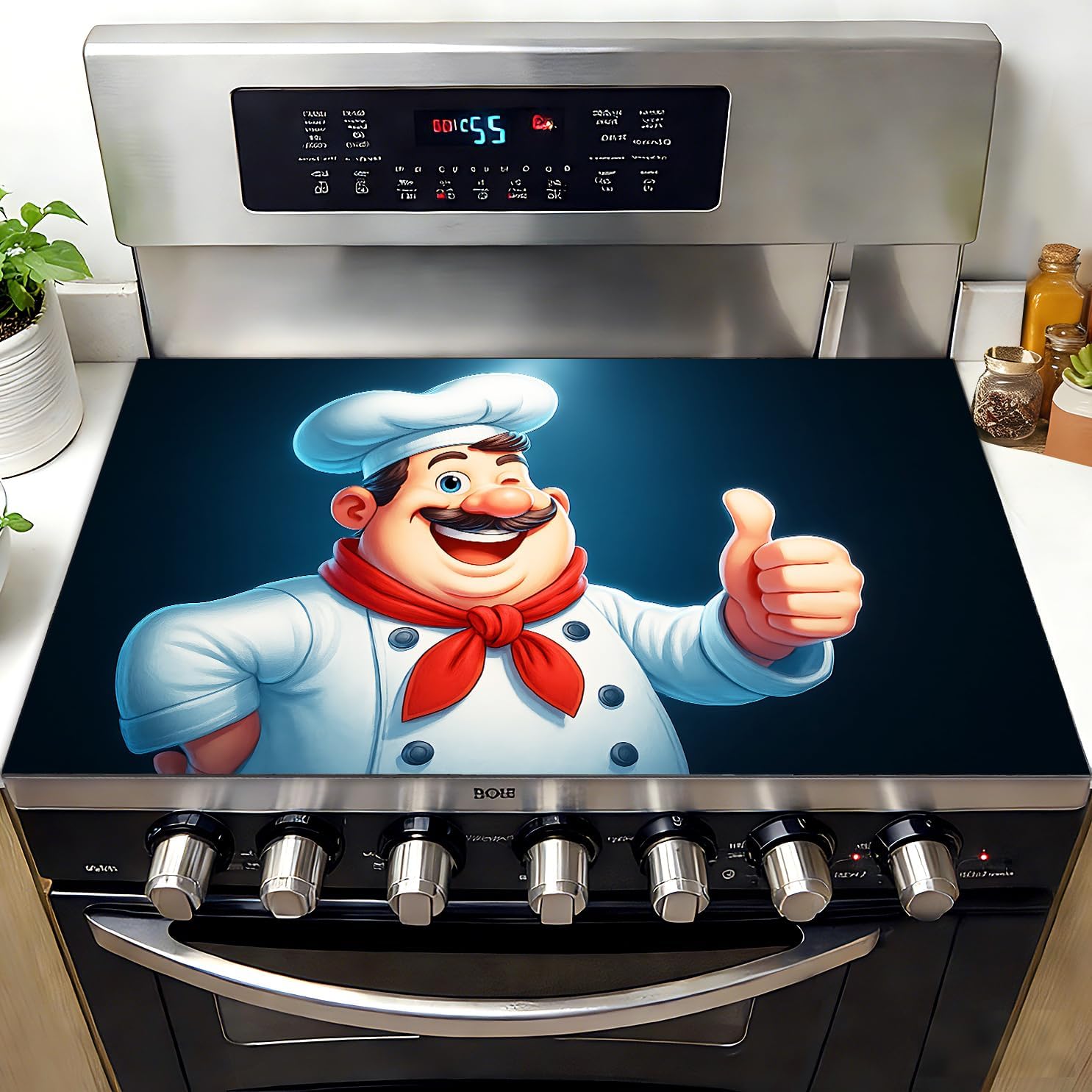 Stove Top Covers for Electric Stove, Heat-Resistant Glass Stove Top Cover Protector, Induction Cooktop Protector Mat for Kitchen 28.3 x 20.5 inches (28×20 Inches) (black)