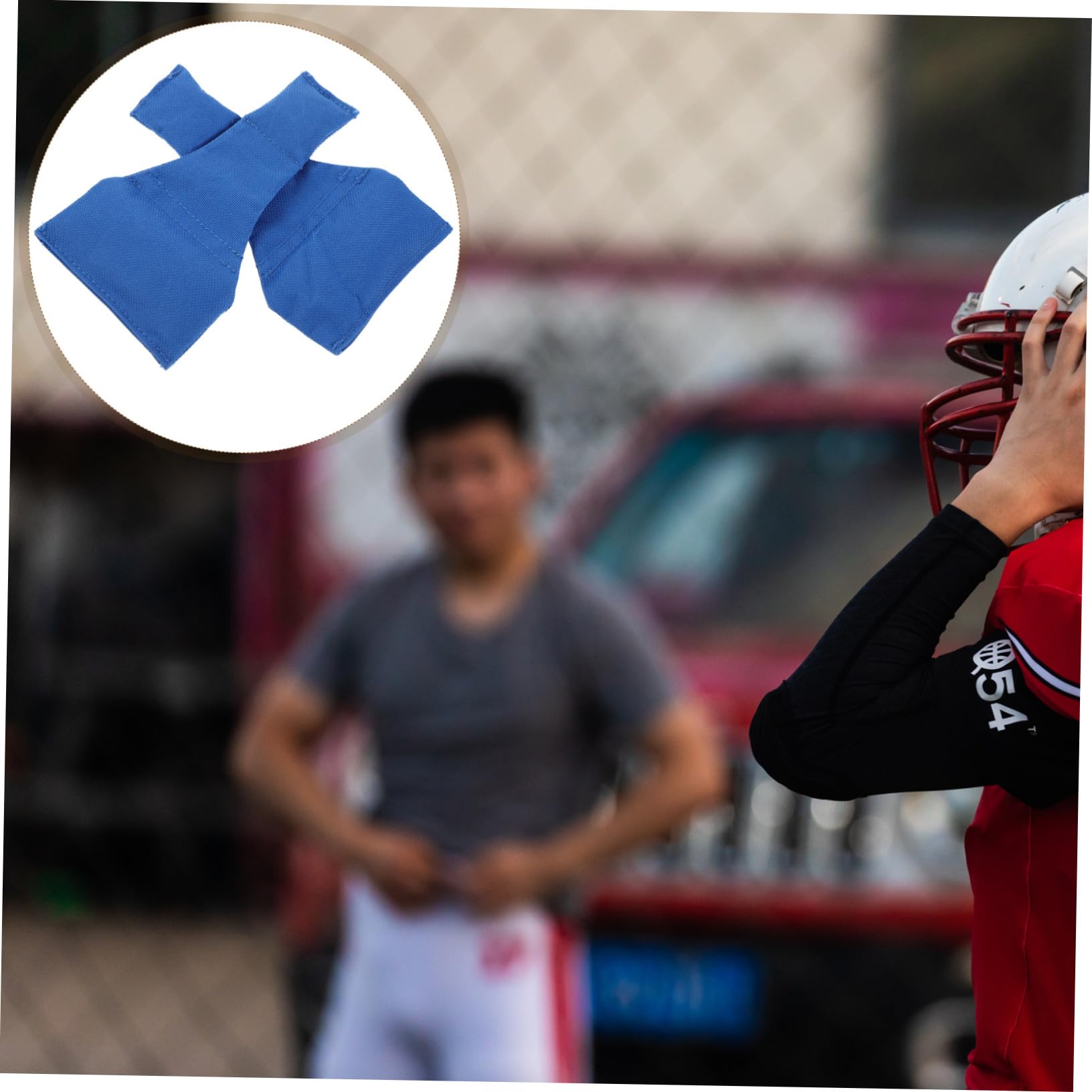2 Stück Football Referee Bean Bag Blau Langhals Wurfbeutel für Gerechte Spielleitung Stabiles Gewicht für Präzise Strafwurfmarkierung bei Fußball und Rugby Leicht Transportierbar