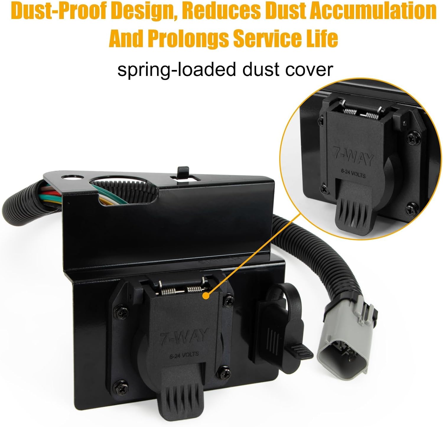Trailer Tow Wiring Harness Plug 4 & 7 Pin for 2002-2004 F250 F350 Super Duty,Replace 2C3Z-13A576-DA