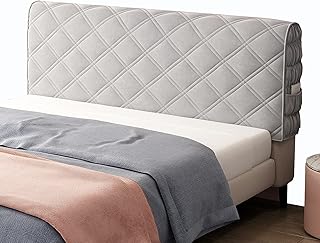 MiQueen Fodera per Testiera Lavabile con Custodia in Velluto Diamond Lattice Fodera per Testiera Curva All-inclusive-W200cm * H65cm