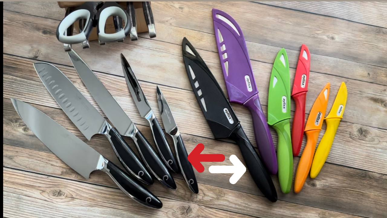 JIMWAG NYA KINT 2色セット Amazon.com: KNIFAST Kitchen Knife set Rainbow Titanium Coated - 12