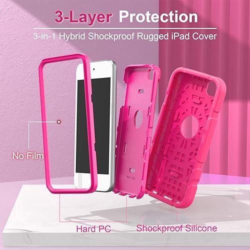 Miniatura 22 de Grifobes Funda para iPod Touch 7ª generación, iPod Touch 6ª/5ª generación, 3 en 1, resistente a prueba de golpes, funda protectora para iPod Touch