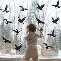 Vista 6 de Boao 20 calcomanías anticolisión para ventanas con forma de pájaro, calcomanías de ventana con forma de pájaro, adhesivos para personas y pájaros