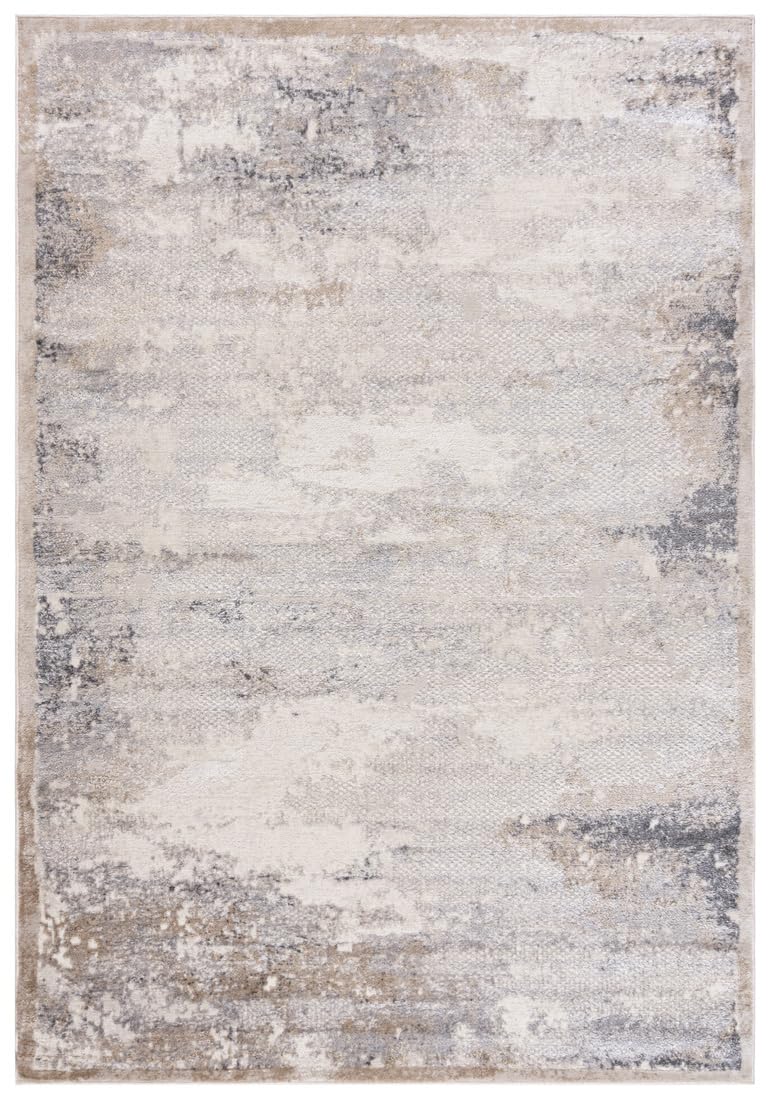 Mazovia Tappeti - Moderno Astratto Tappeto per Soggiorno, Camera da Letto, Sala da Pranzo, Ufficio - Pile Corto Rettangolo - Certificato OEKO-TEX - Elegante Tappeti - Beige Grigio - 160 x 230 cm