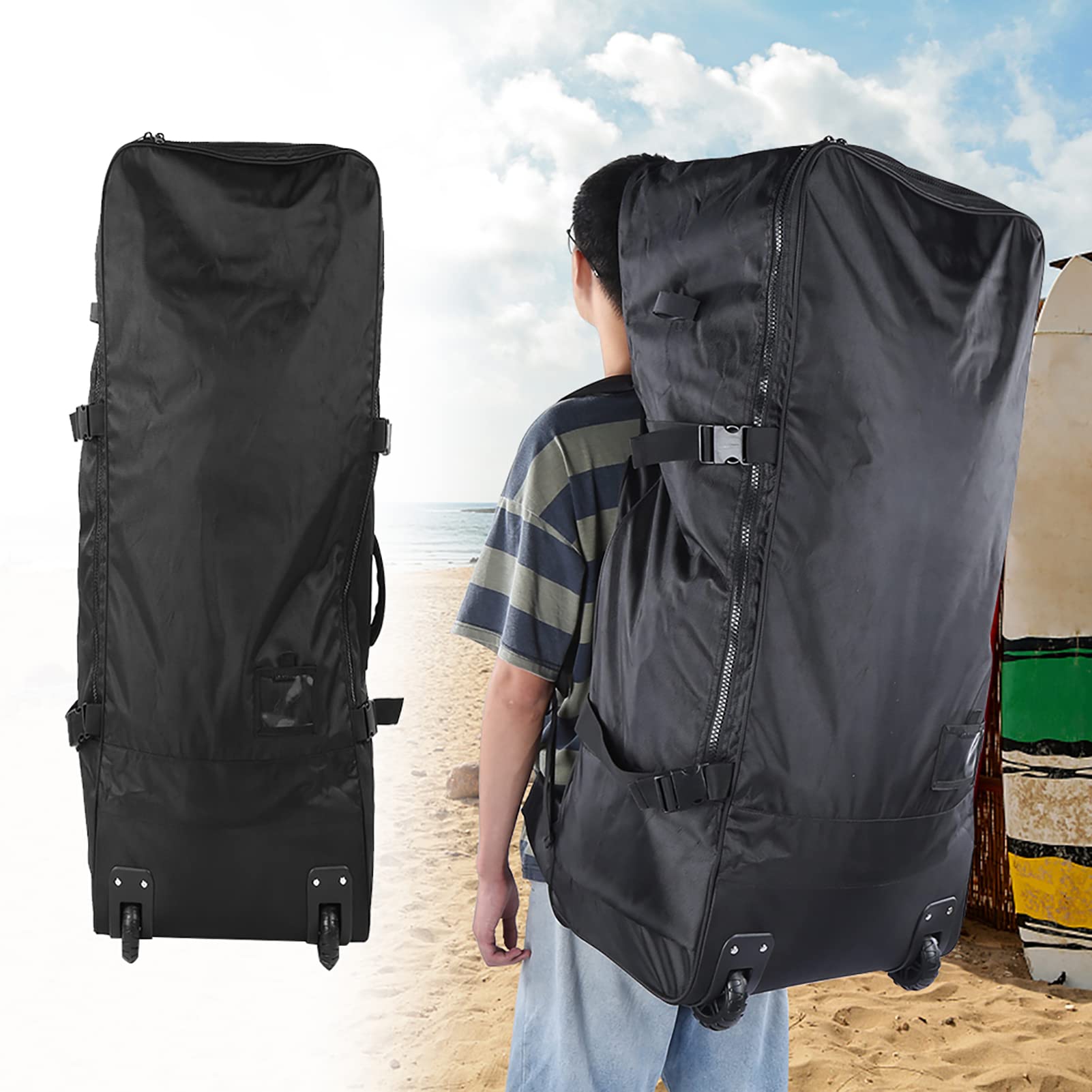 Tragetasche, 140 l Rollsack, Polyester-Reißverschlusstasche für Surfer, Kajakfahrer, Skateboard-Fahrer, Surfbrett-Aufbewahrung, Transportzubehör