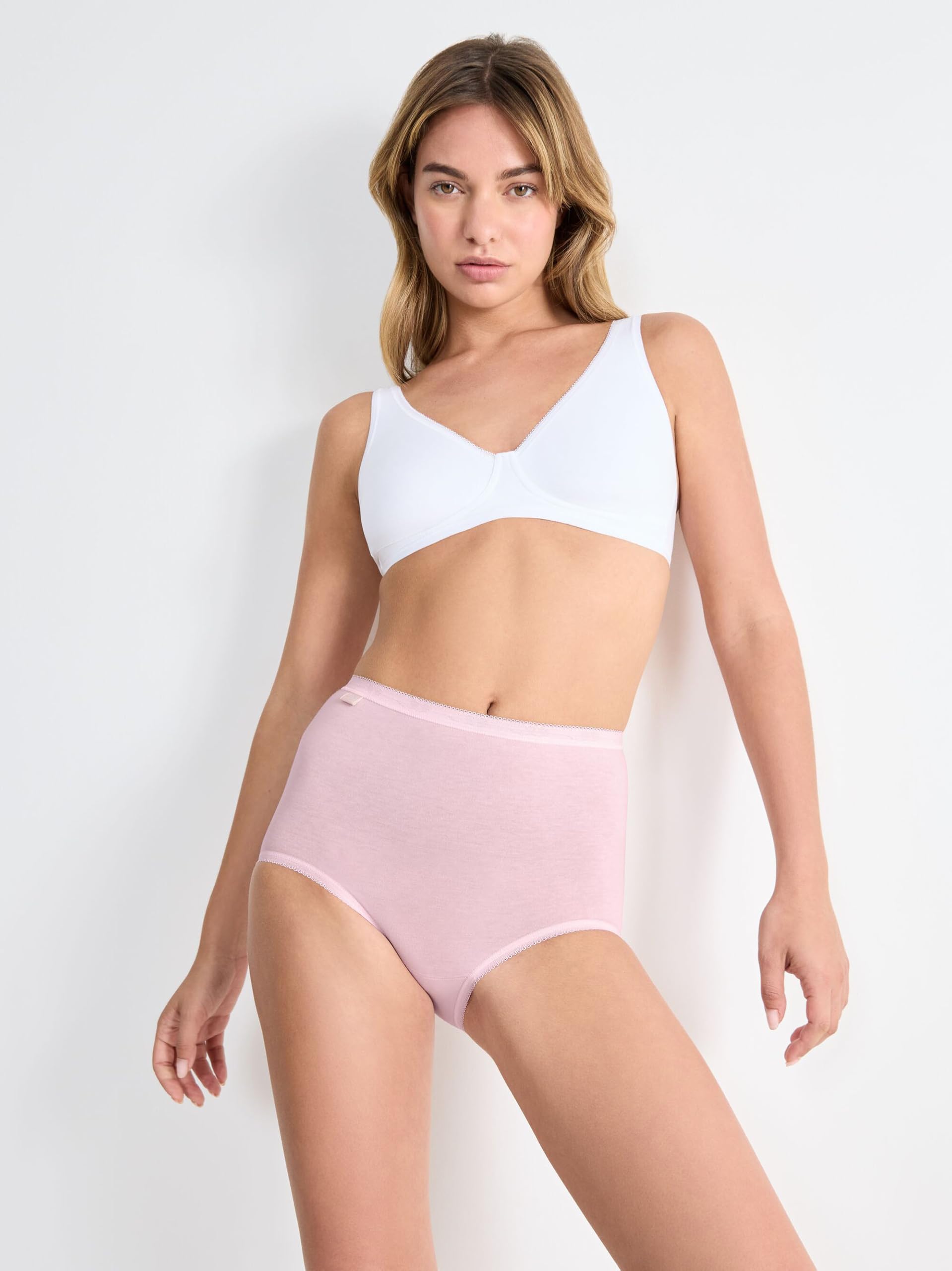 Sloggi Calzoncillos Midislip de algodón para mujer, ropa interior, uso diario, básicos, cintura cómoda, costuras, Basic+ Maxi Multiple Colours 19, 50
