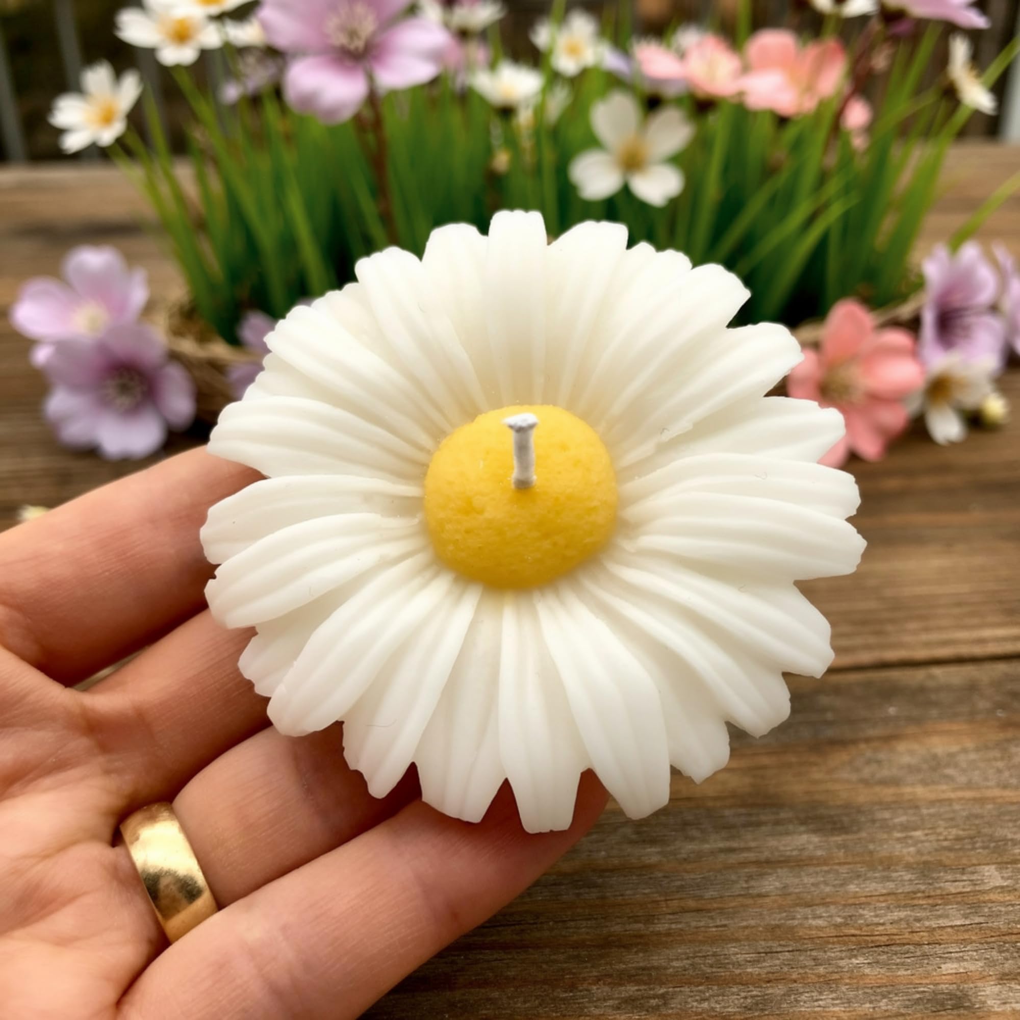 detalles boda para invitados, juego de margaritas velas personalizadas regalos originales para invitados de bodas, recuerdos comunion bautizo de boda (juego de 30)