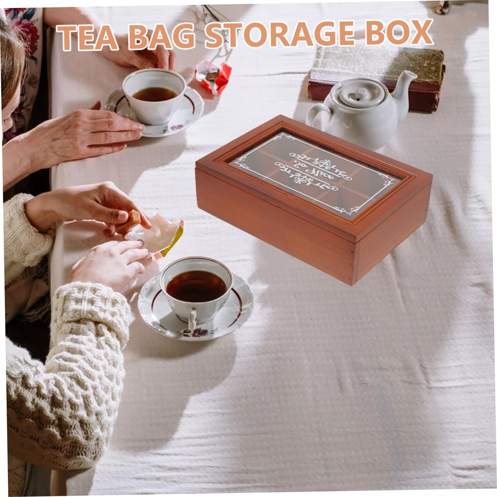 LABRIMP Scatola Portaoggetti Organizzatore Bustine di Tè e in Contenitore Multifunzione per Bustine di Tè Sale Bar Cucina Scrivania Riutilizzabile