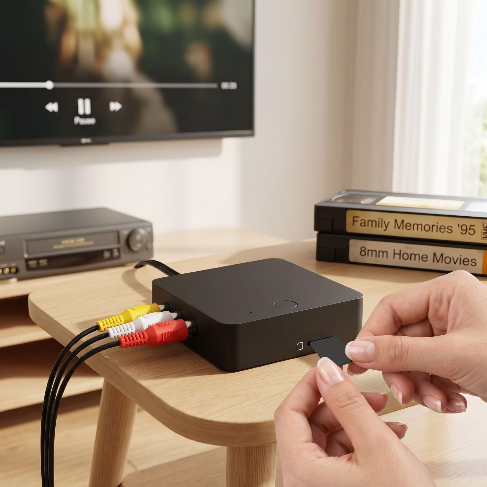 Bewinner Konwerter Av dla Vhs Vcr DVD Przechwytywanie Analogowo-cyfrowe z Wyjściem HD