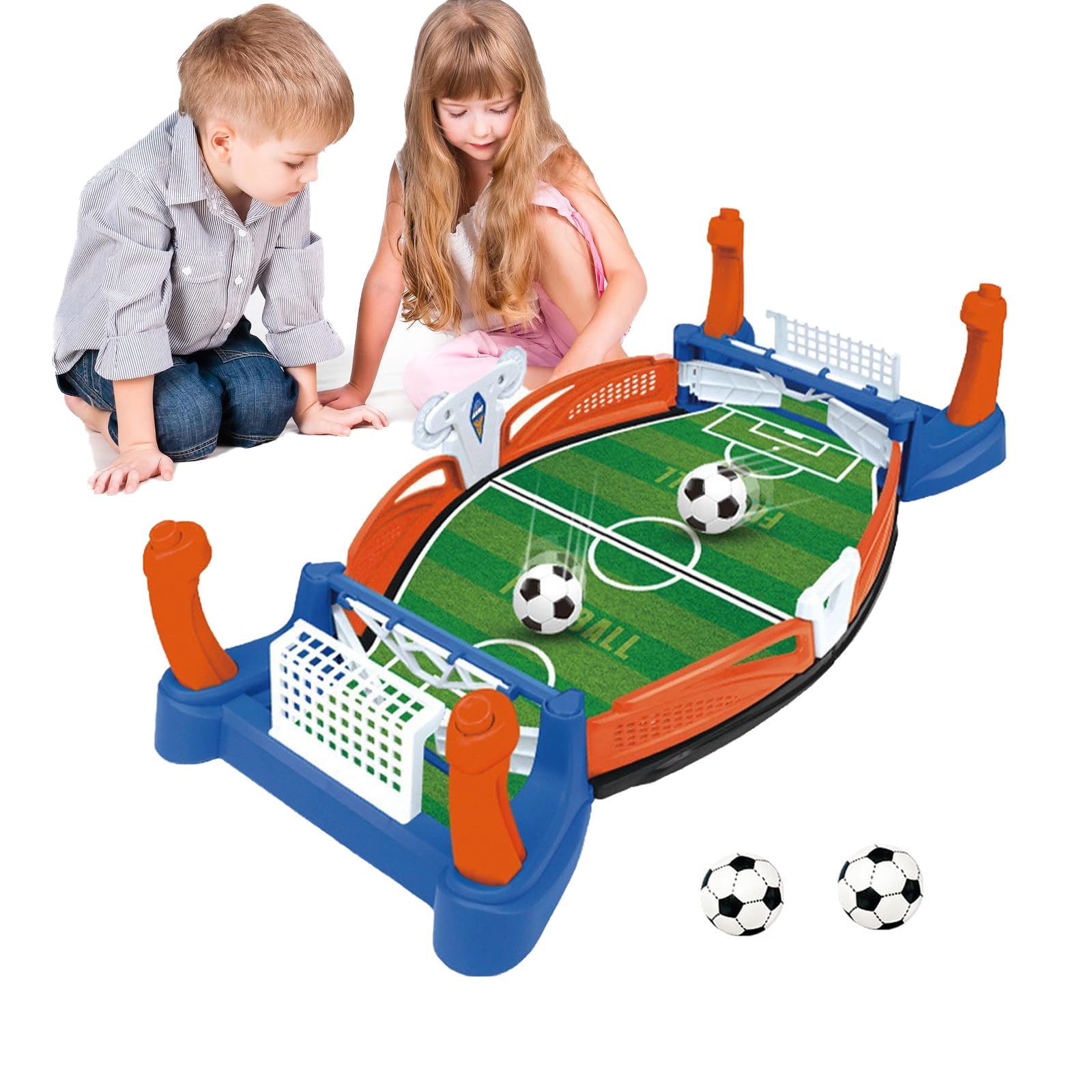 Azonee Mini Football Table Game - Interactive Foosball Board Game for Adults & Kids - 4 Footballs Included