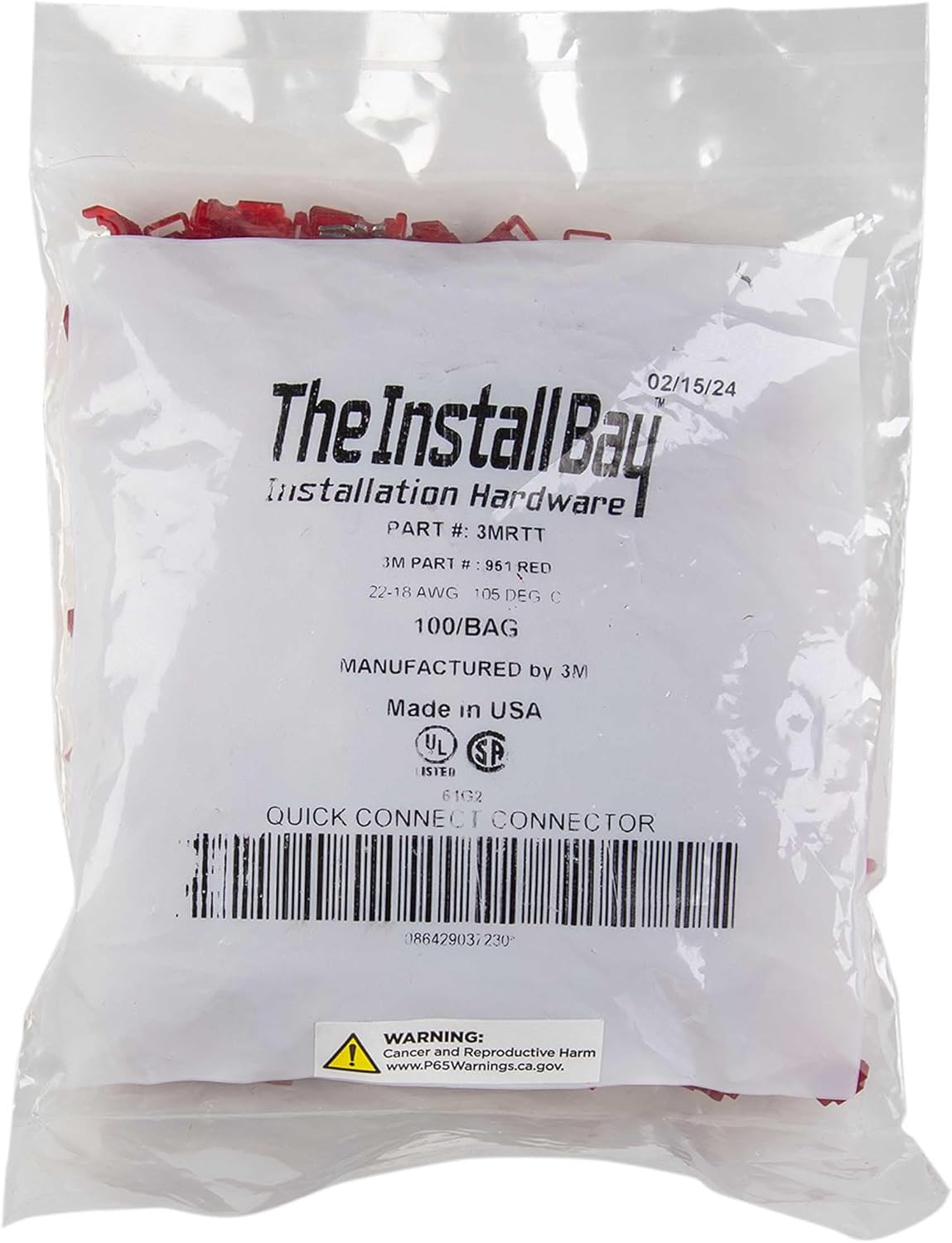 Install Bay 3MRTT T-Tap 22/18 Gauge, Red 100 Pack
