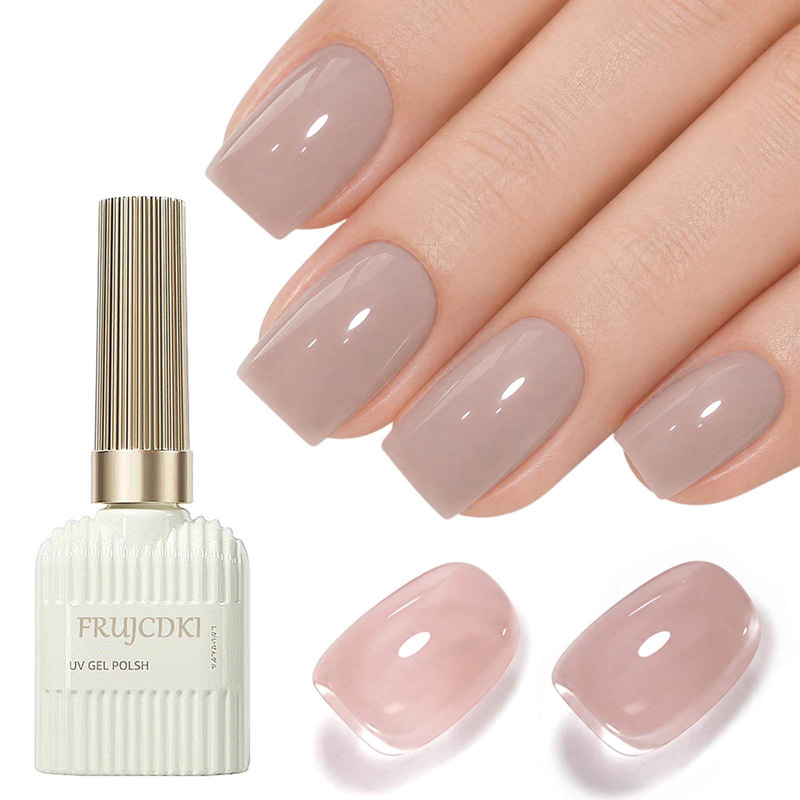Amazon.com : FRUJCDKI Translucent UV Gel Nail Polish, 15ml Natural