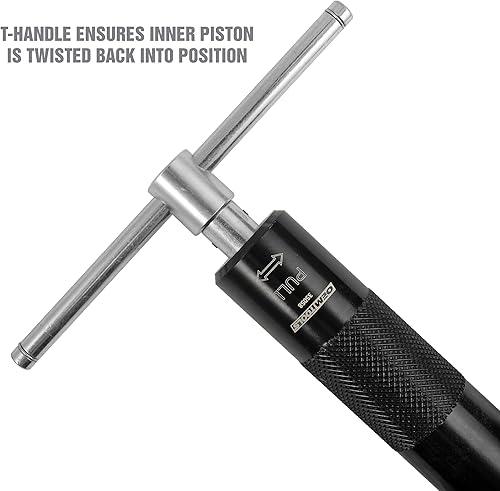 Miniatura 4 de OEMTOOLS 35058 Herramienta de rebobinado de pistón de pinza de freno, herramienta de retroceso de pinza de freno con resorte, herramienta universal