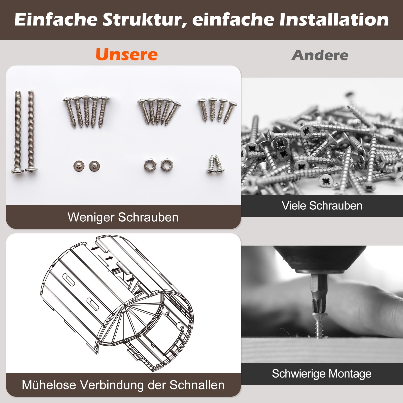 COSTWAY 142L Trommel-Komposter, Gartenkomposter Doppelkammer, 360° drehbar, Kompostschleuder mit 2 abschließbare Türen, Schnellkomposter aus PP & Metall, für Garten Balkon, 70x63x92cm (Kaffee)