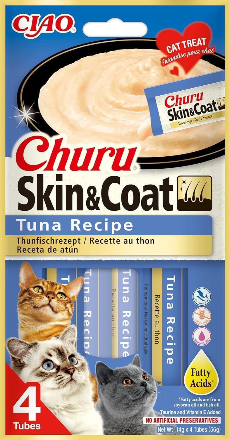 Inaba Churu Skin And Coat Tuna Recipe - X 14G Size 4