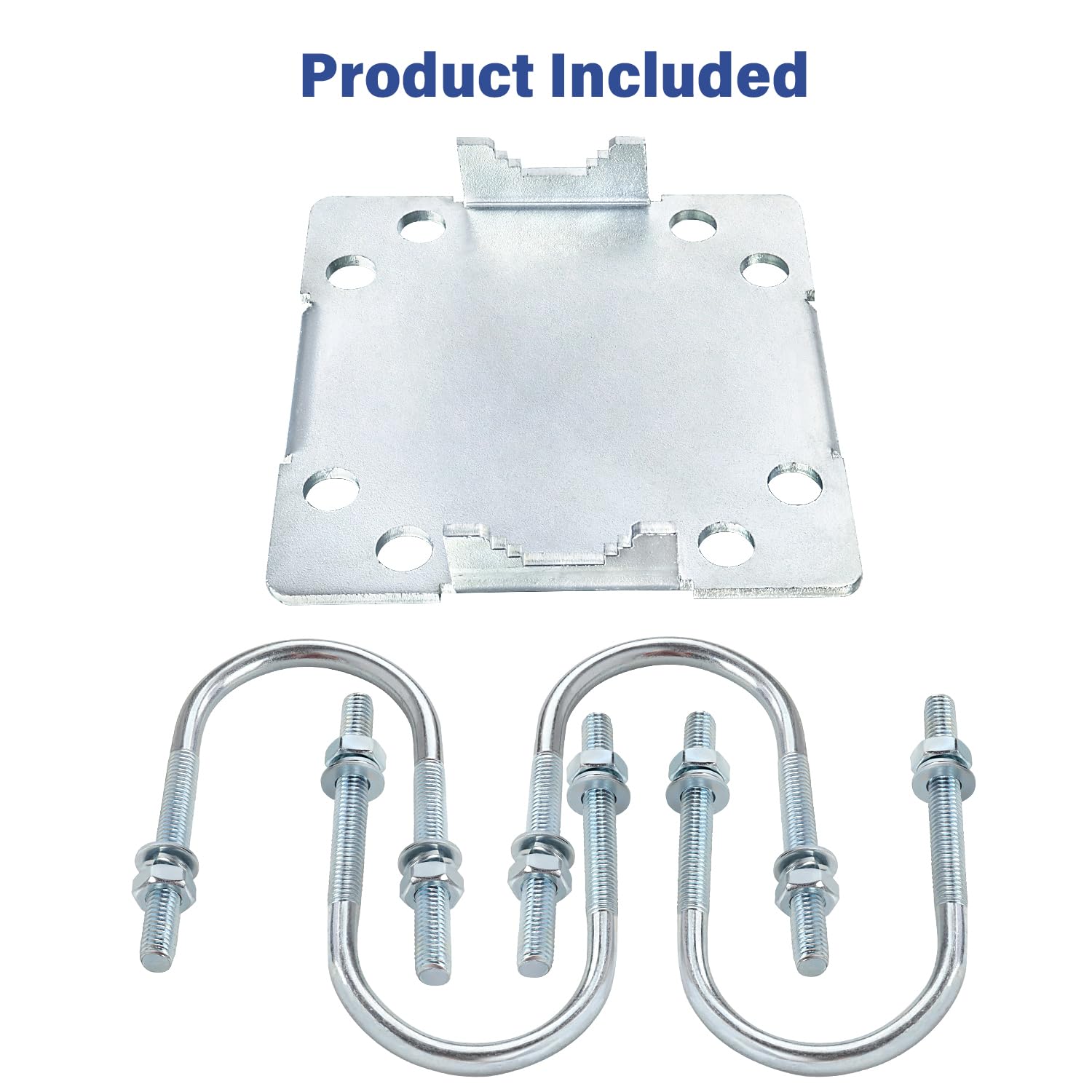 Support De Poteau D'antenne HiCOZZIE - Double Boulons En U, Mâchoire En V - Pour Poteaux 30-50 Mm, Acier Galvanisé Support De Poteau D'antenne HiCOZZIE - Double Boulons En U, Mâchoire En V - Pour Poteaux 30-50 Mm, Acier Galvanisé