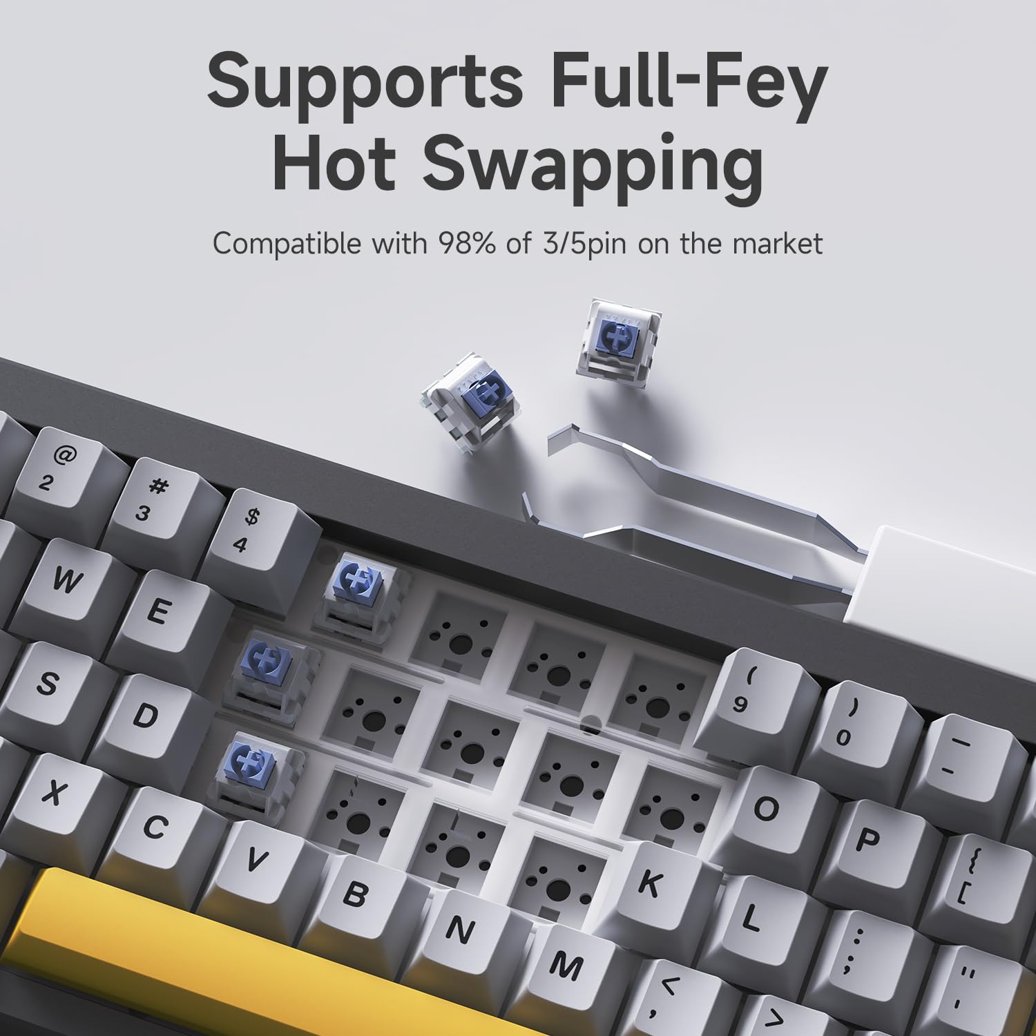 Amazon.com: NACODEX AK650 Gasket Mechanical Keyboard, 65% Wireless