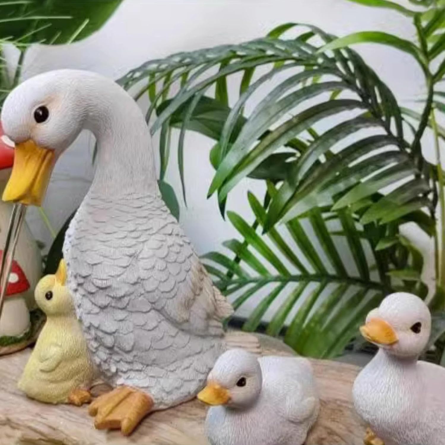 3 Piece Spitters for Small Ponds,Duck Animal Pond spitters with Water Pump, Polyresin Waterscape Sculpture for Courtyard and Home, Small Ponds, Garden Decor