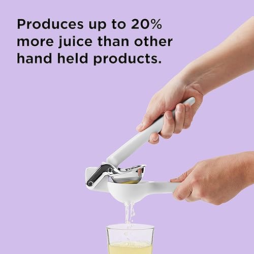 Miniatura 3 de Chef'n FreshForce - Exprimidor de limón y cítricos, prensa manual con potencia de doble engranaje para una máxima extracción de jugo, duradero,