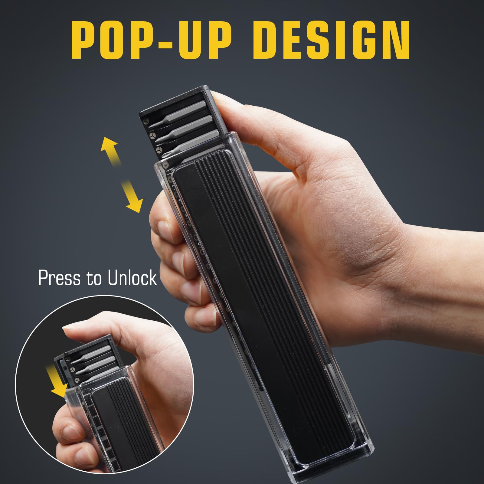 Juego de mini destornilladores eléctricos, juego de destornilladores eléctricos de precisión 42 en 1 con luz LED, herramienta de reparación de destornillador inalámbrico de pequeña potencia para PC