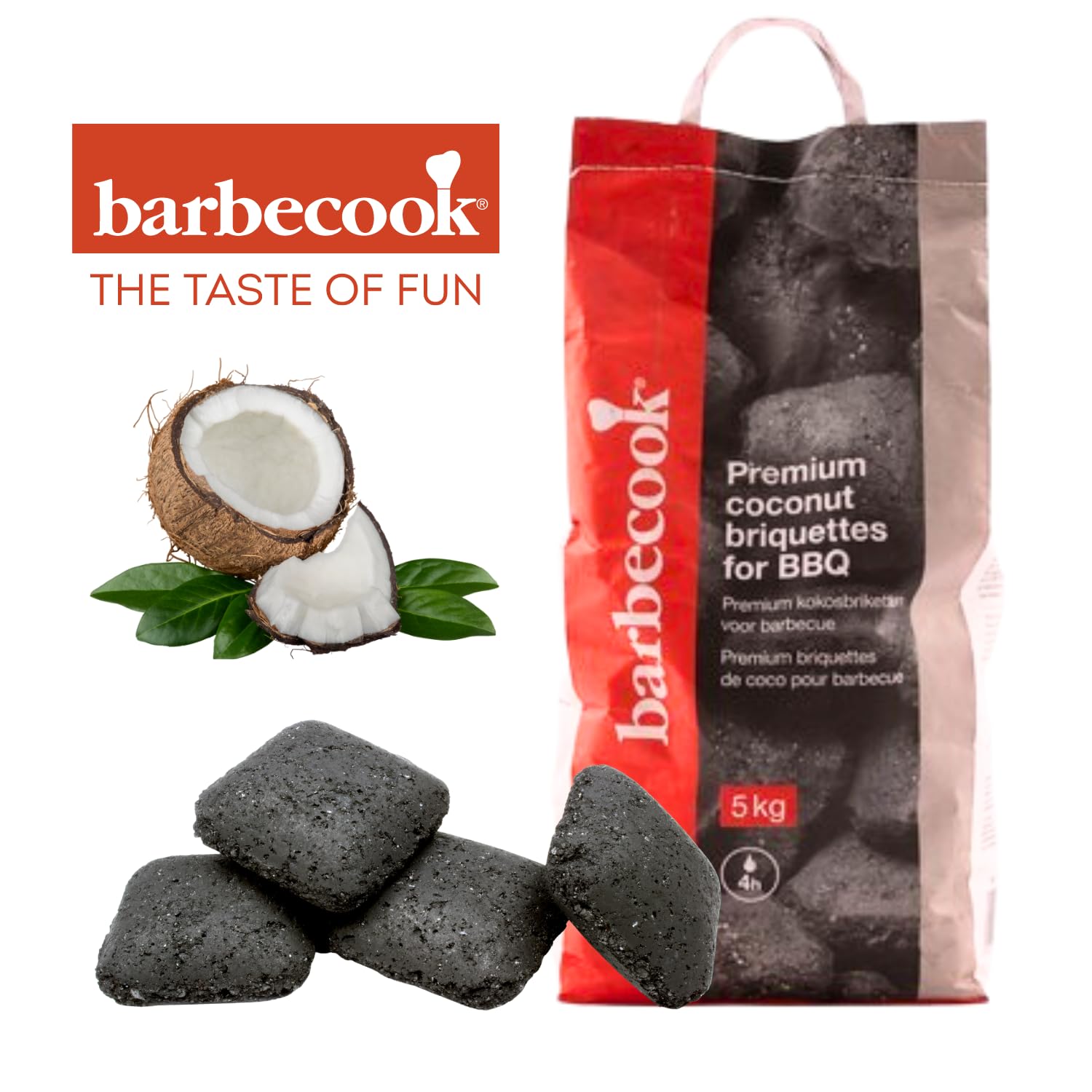 Bricchetti Barbecue Gusci Noce di Cocco Carbonella 5 Kg