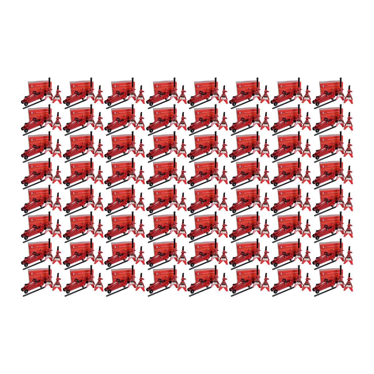 2 Ton Trolley & Jack Stands Combo - Pallet of 40