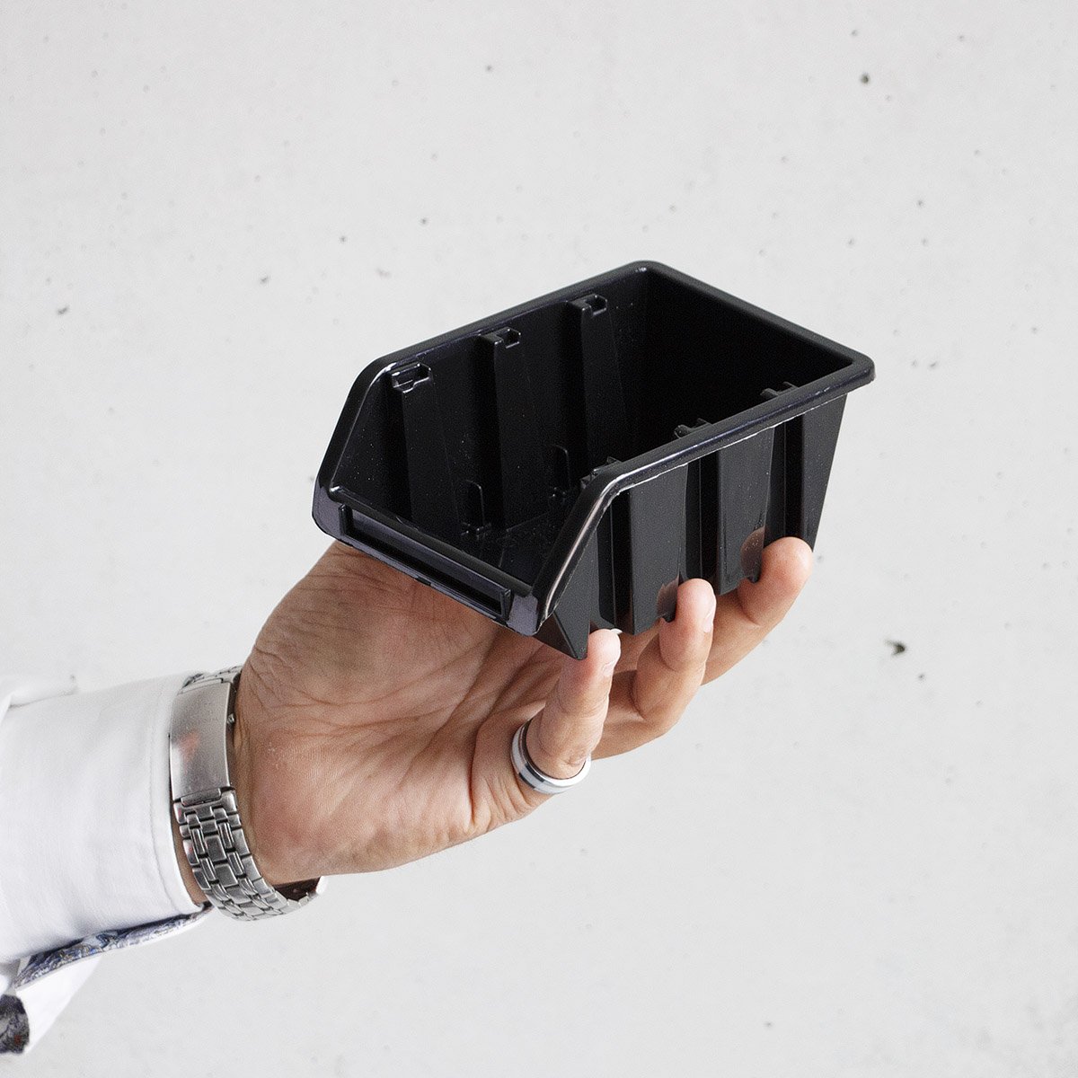 120 Stück Stapelbox Sichtlagerkiste Lagerkistchen IN-Box 0,6 Liter Lagerbox 15,5 x10 x 7 cm