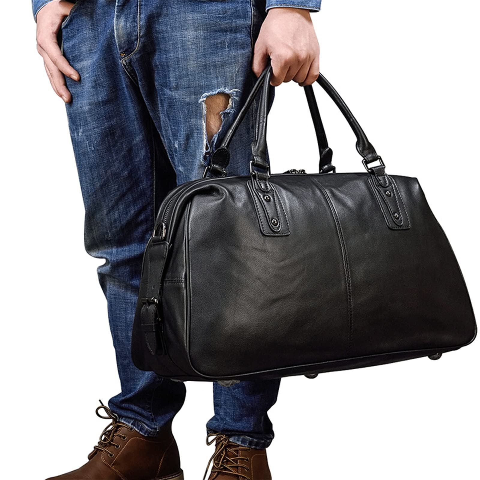 Bolso de Equipaje de Mano para Hombre Bolsa de Viaje Tipo Mensajero for Viajes Negocios y Fitness para Mujeres Hombres