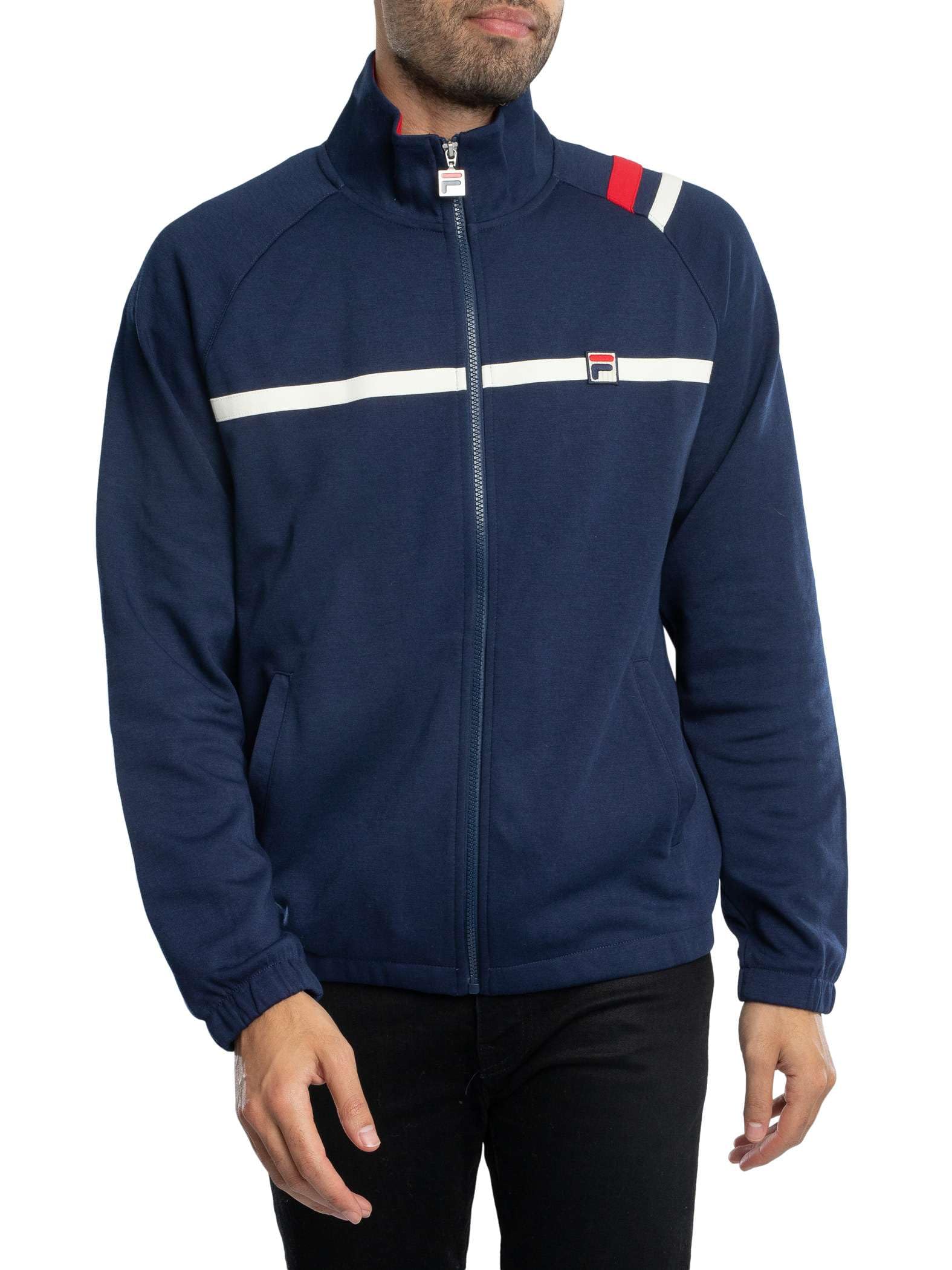 Fila Navy Mk2 Archive Track Top Jacket, /White/Red (Uk, Alpha, M, Regular, Regular, )