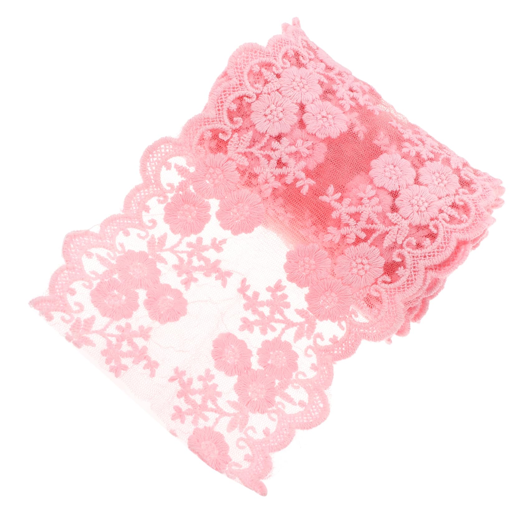 SEWACC 4rollos Encaje De Flores Negro Para Manualidades y Decoración Encaje Resistente Para Vestidos De Boda y Proyectos