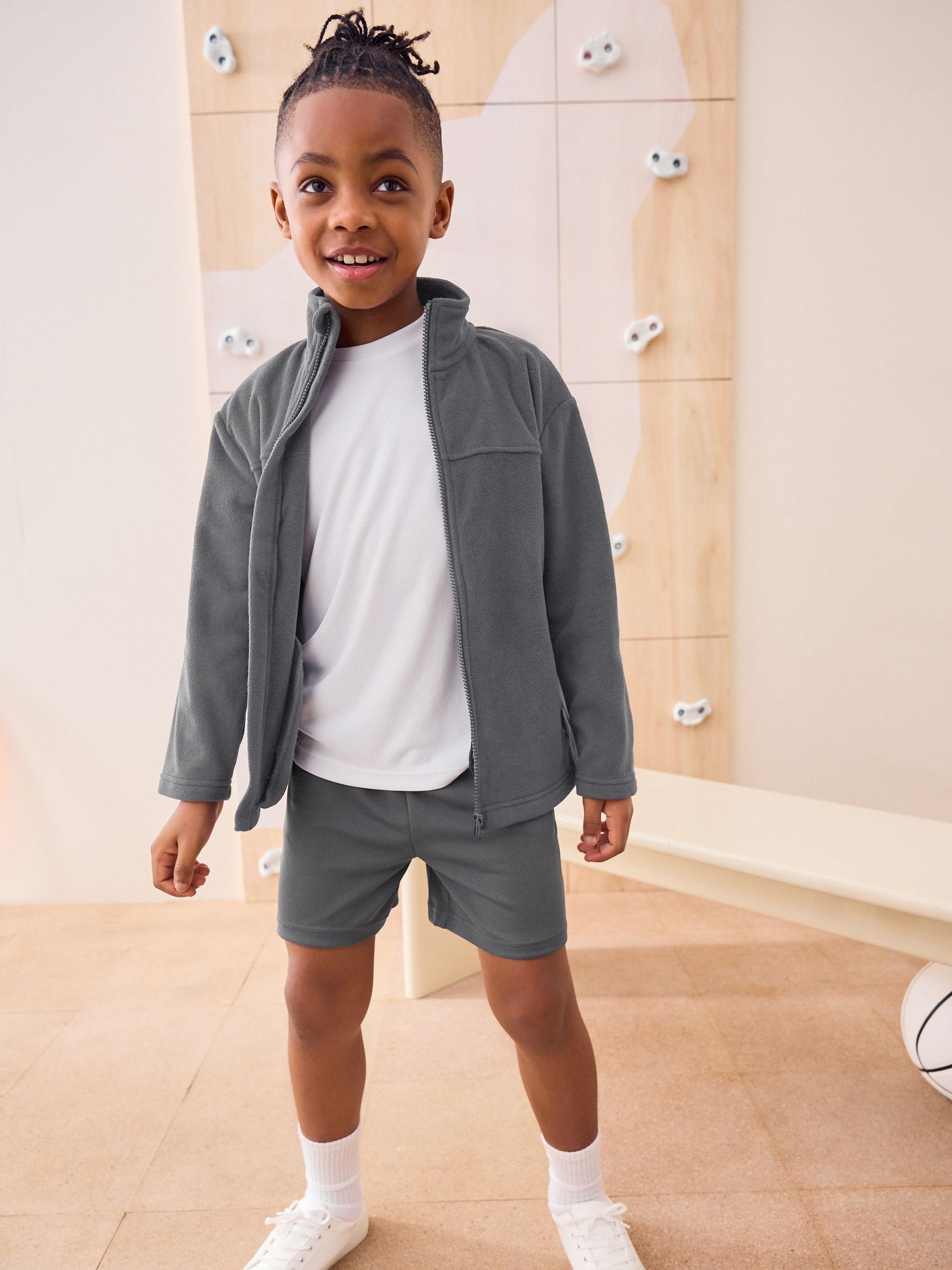 NEXT Niños Chaqueta de forro polar con cremallera y bolsillos