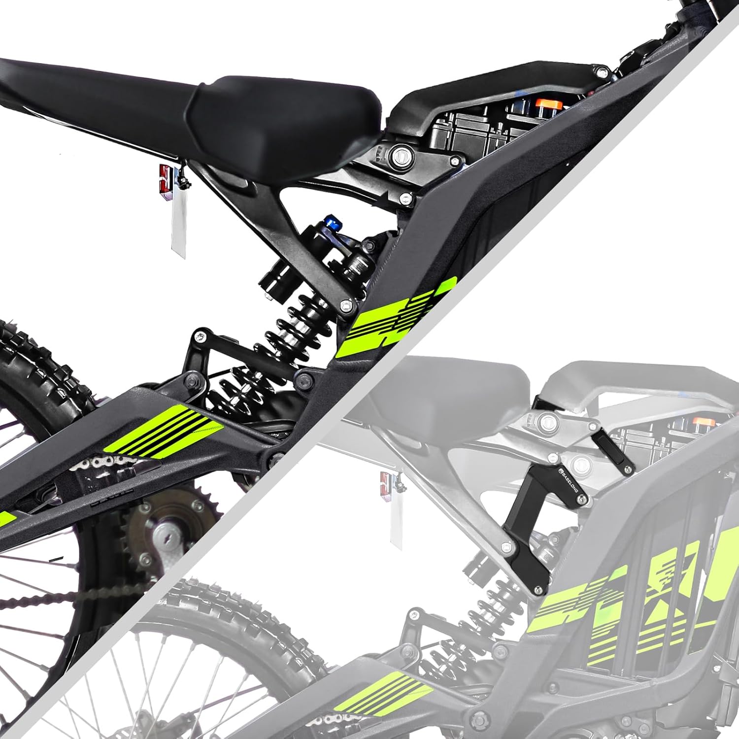 Seat Lift Extender CNC Aluminum Cushion Riser Seat Lift Seat Lift Extender For Sur-Ron Light Bee X S/X/L1；Segway x260/ X160； E-RIDE PRO S/SS; 79 BIKE Falcon M；VTB VENTUS ONE