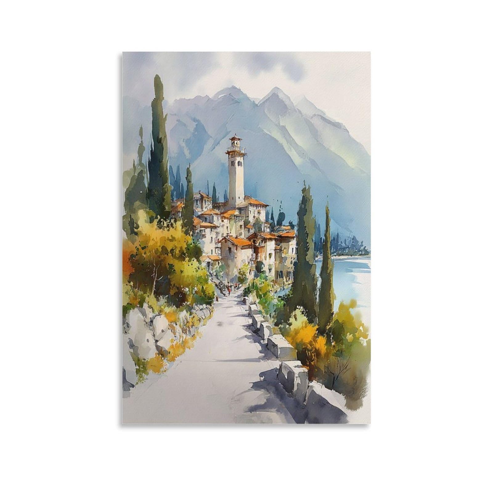 XWYMXZ Idaho Watercolor Art Print Traditional Travel Poster 20x30inch(50x75cm) Vintage Watercolor Canvas Art