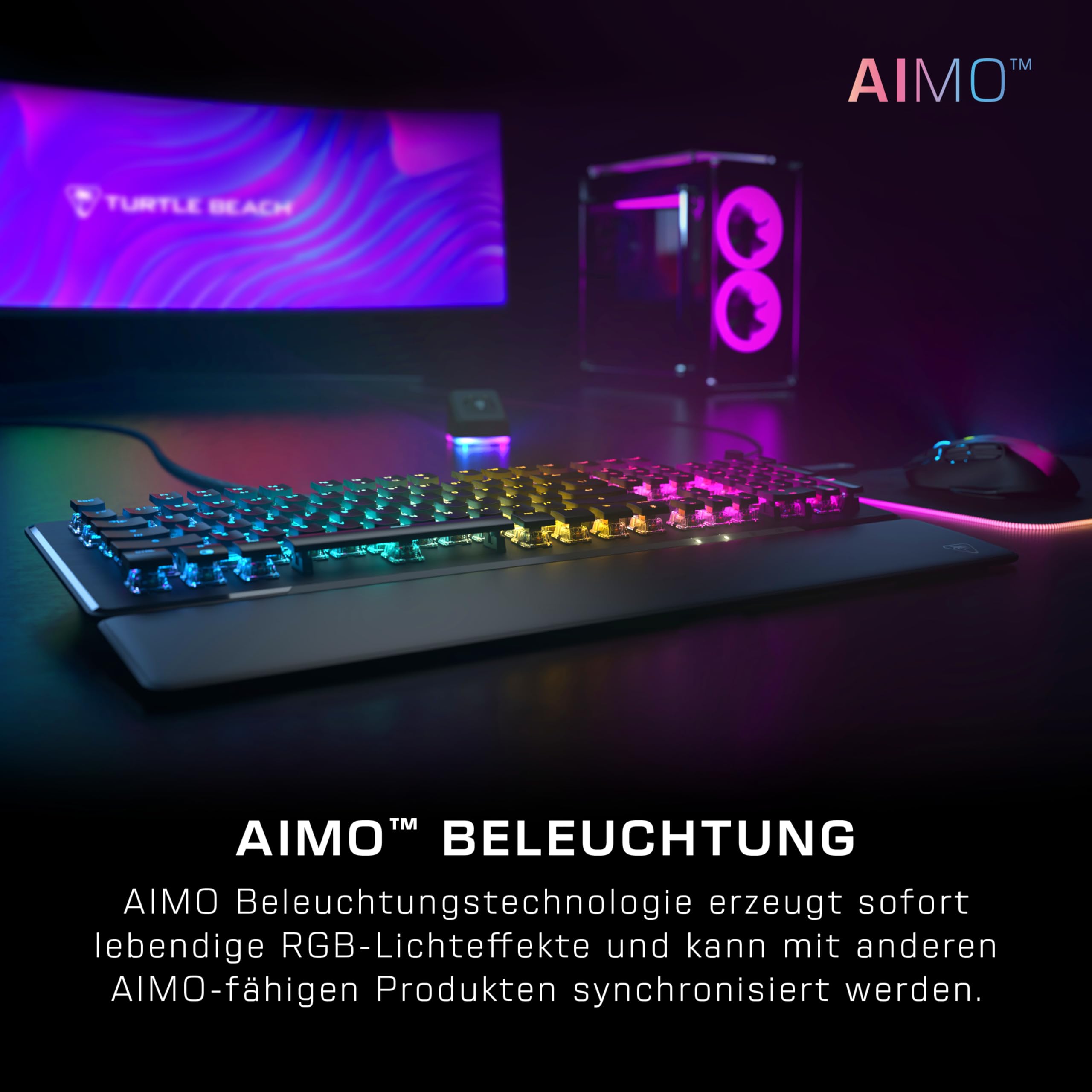 Turtle Beach Vulcan II Mechanische PC Gaming-Tastatur Tactile Titan II Schalter DE Layout