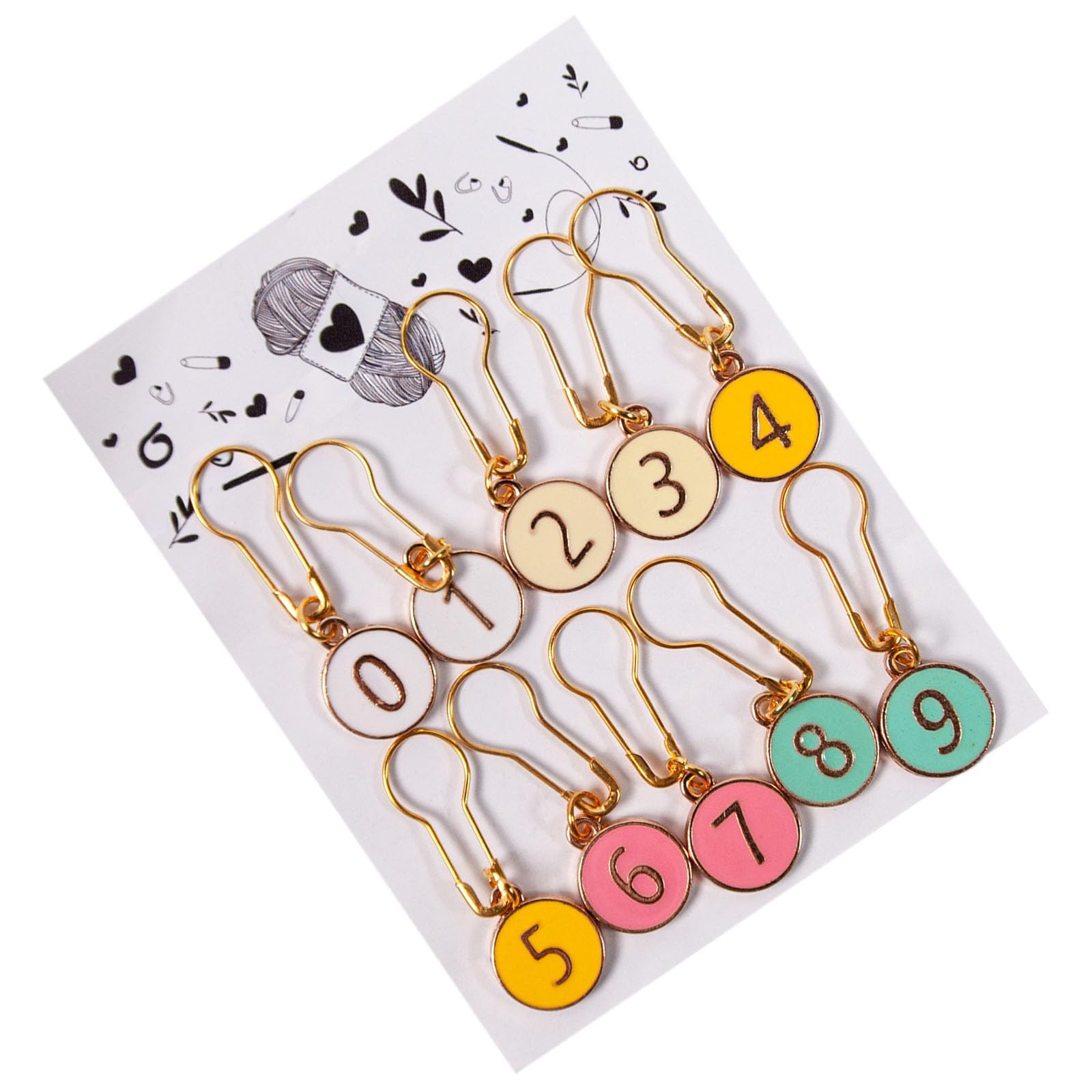 Kaeltsyn Of 10 Sturdy Iron Stitching Markers for Knitting and Crochet Projects Crafting Accessories Crochet Thread Markers