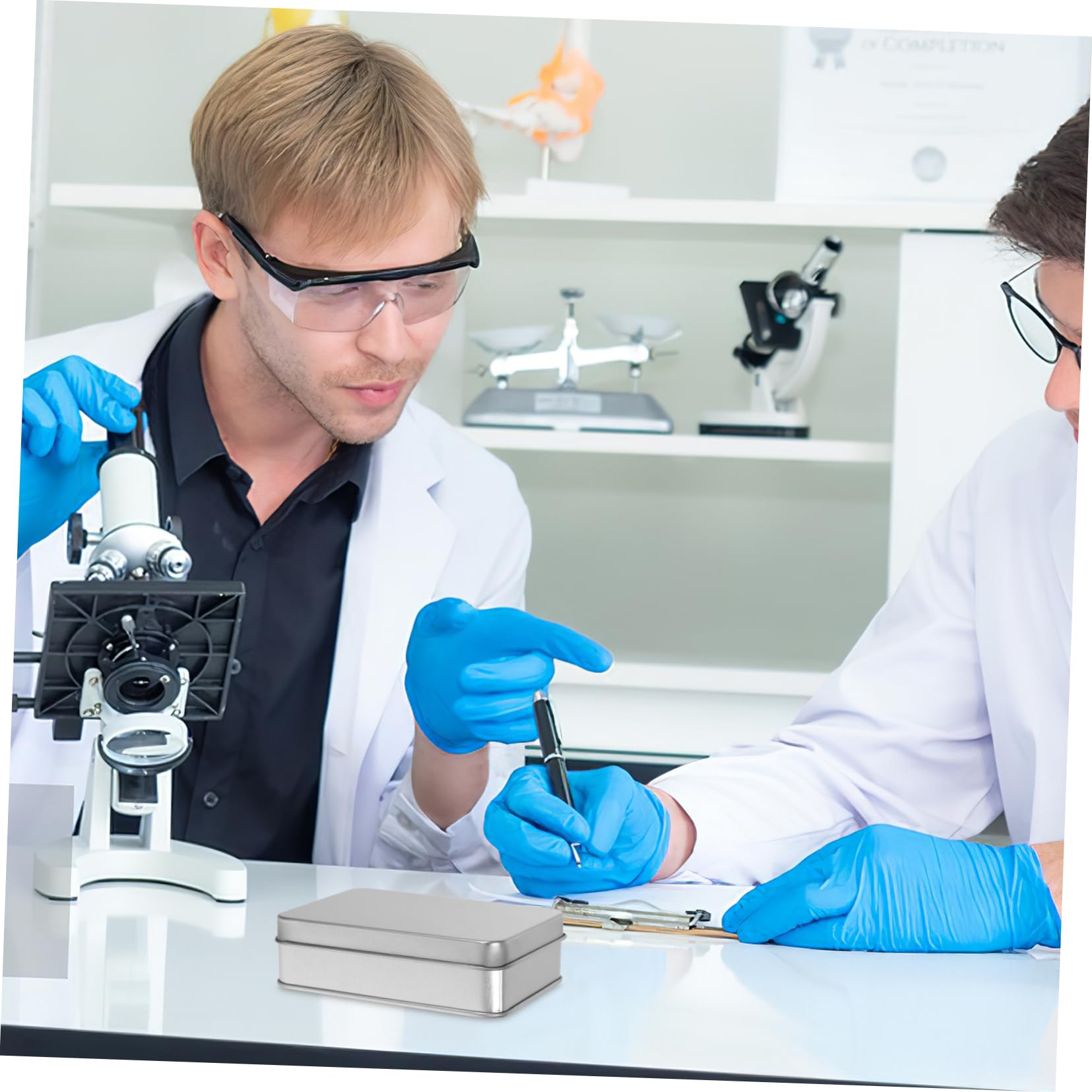 NAMOARLY Il Sample Storage 4 Tinplate Weighing Boxes Lids Round Soil Containers Lab Field Sampling